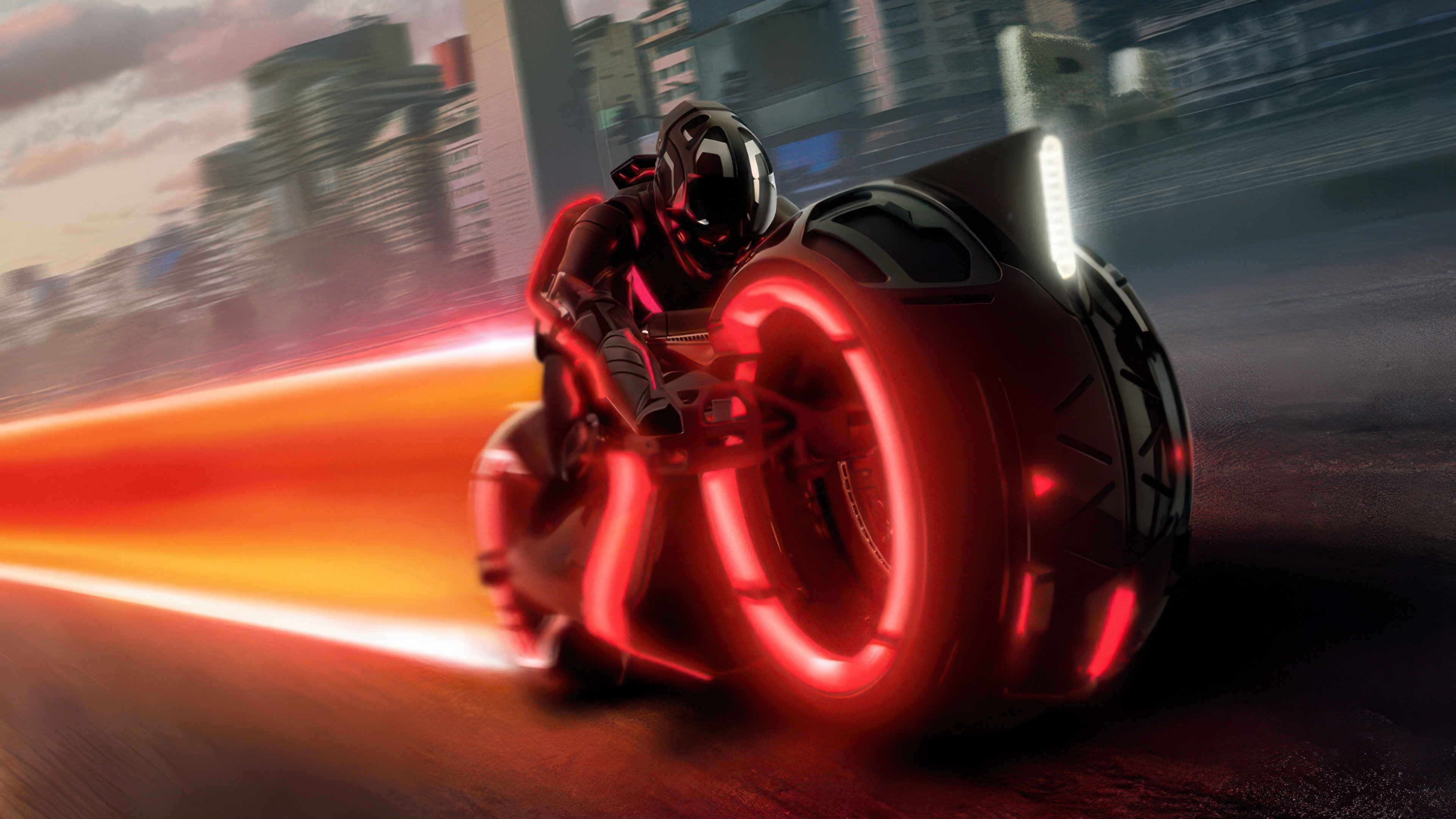 Tron Ares Lightcycle Dominion HD Wallpaper