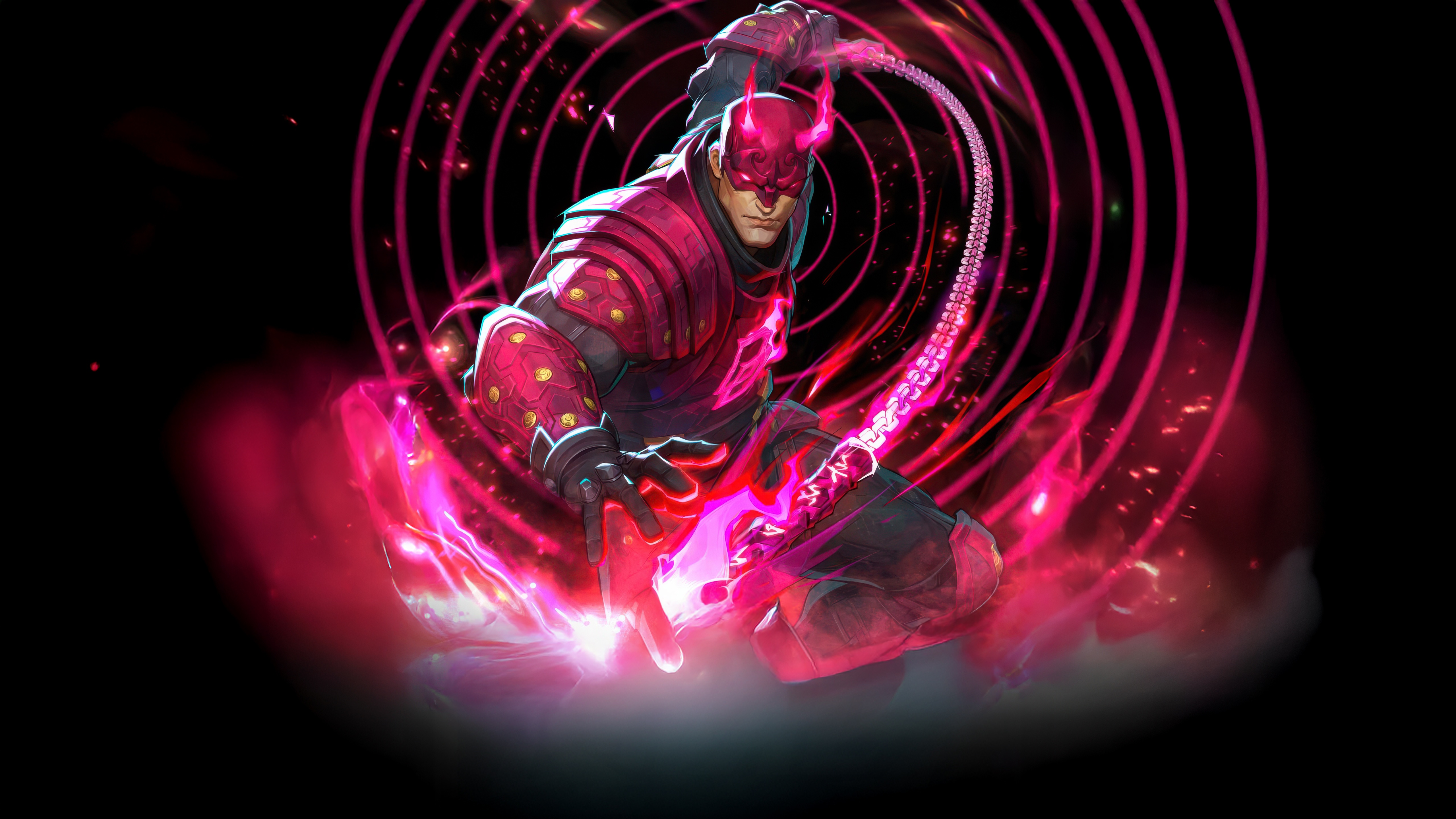 Daredevil in Marvel Rivals with Pink Energy HD Wallpaper