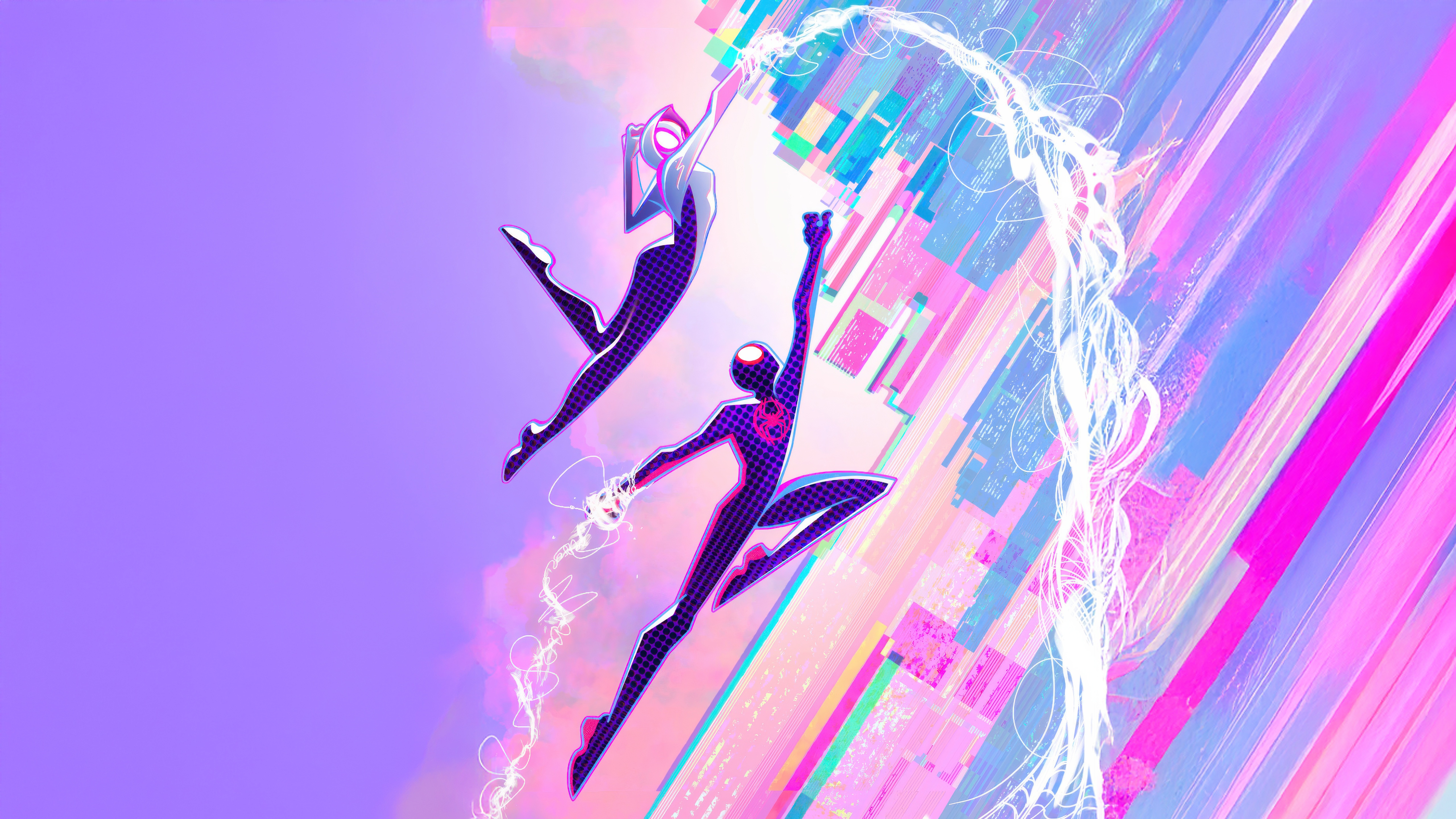 Miles Morales and Gwen Stacy in Spider-Verse HD Wallpaper