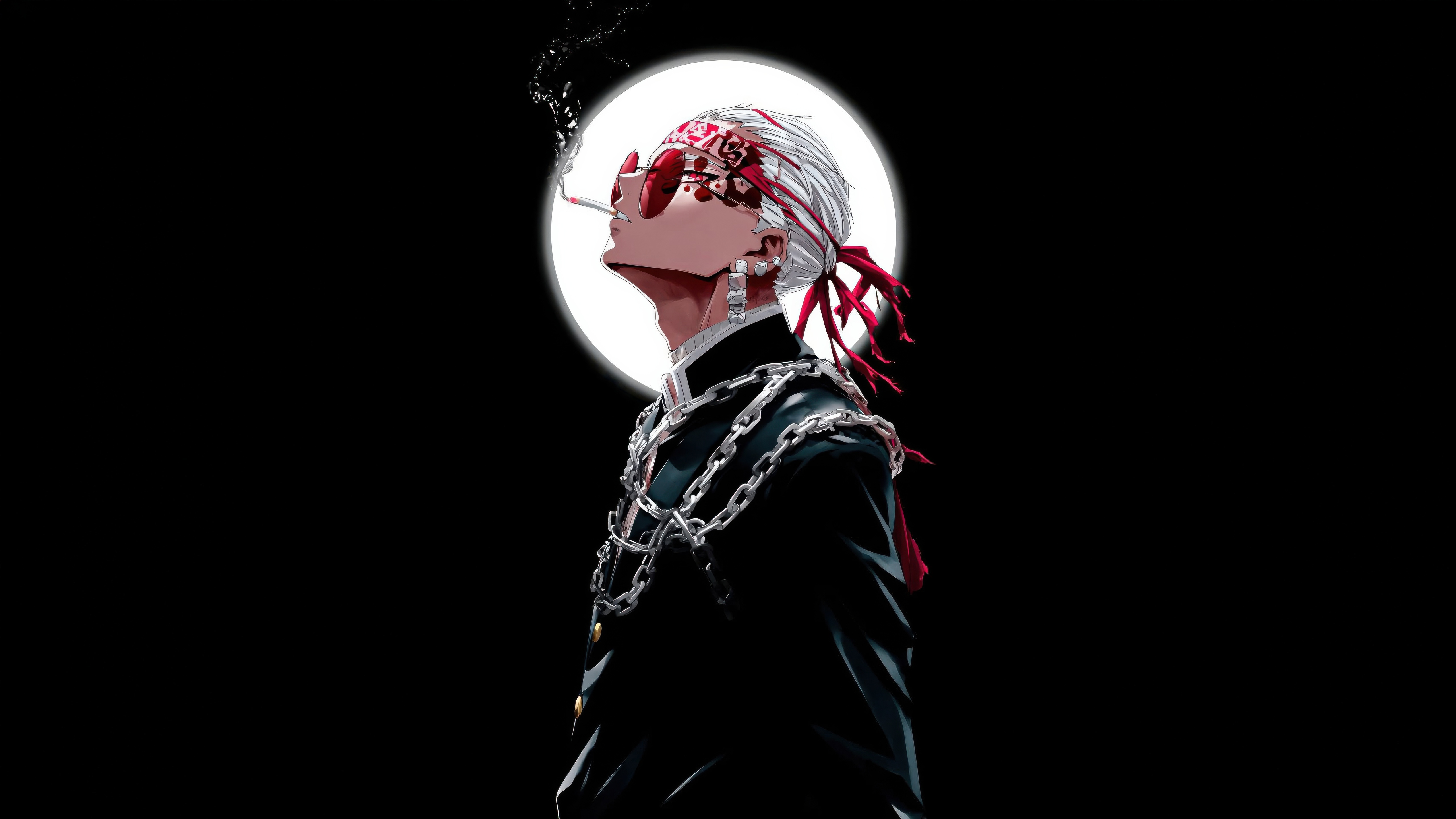 Tengen Uzui from Demon Slayer smoking HD Wallpaper
