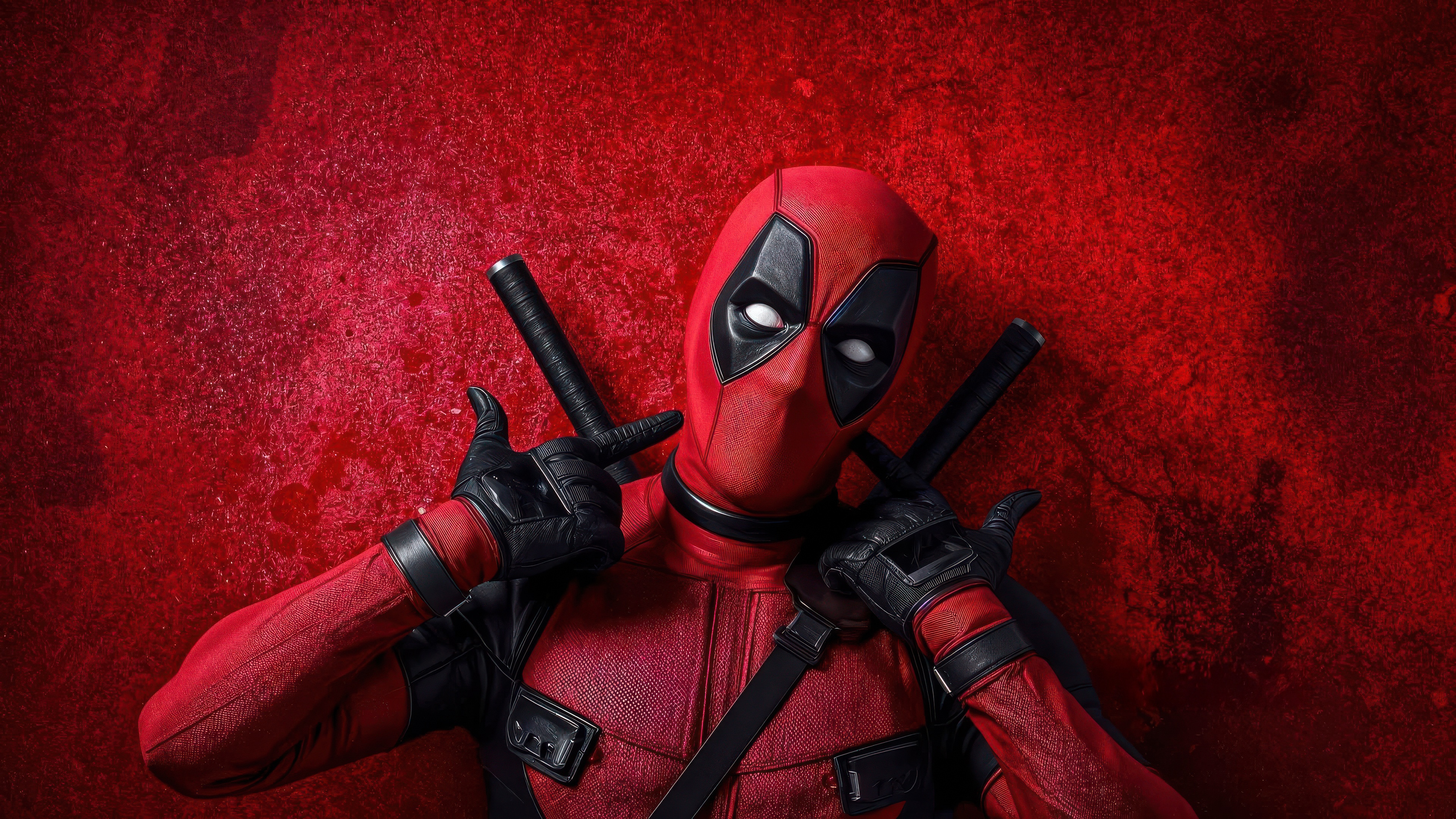 Deadpool with swords HD Wallpaper