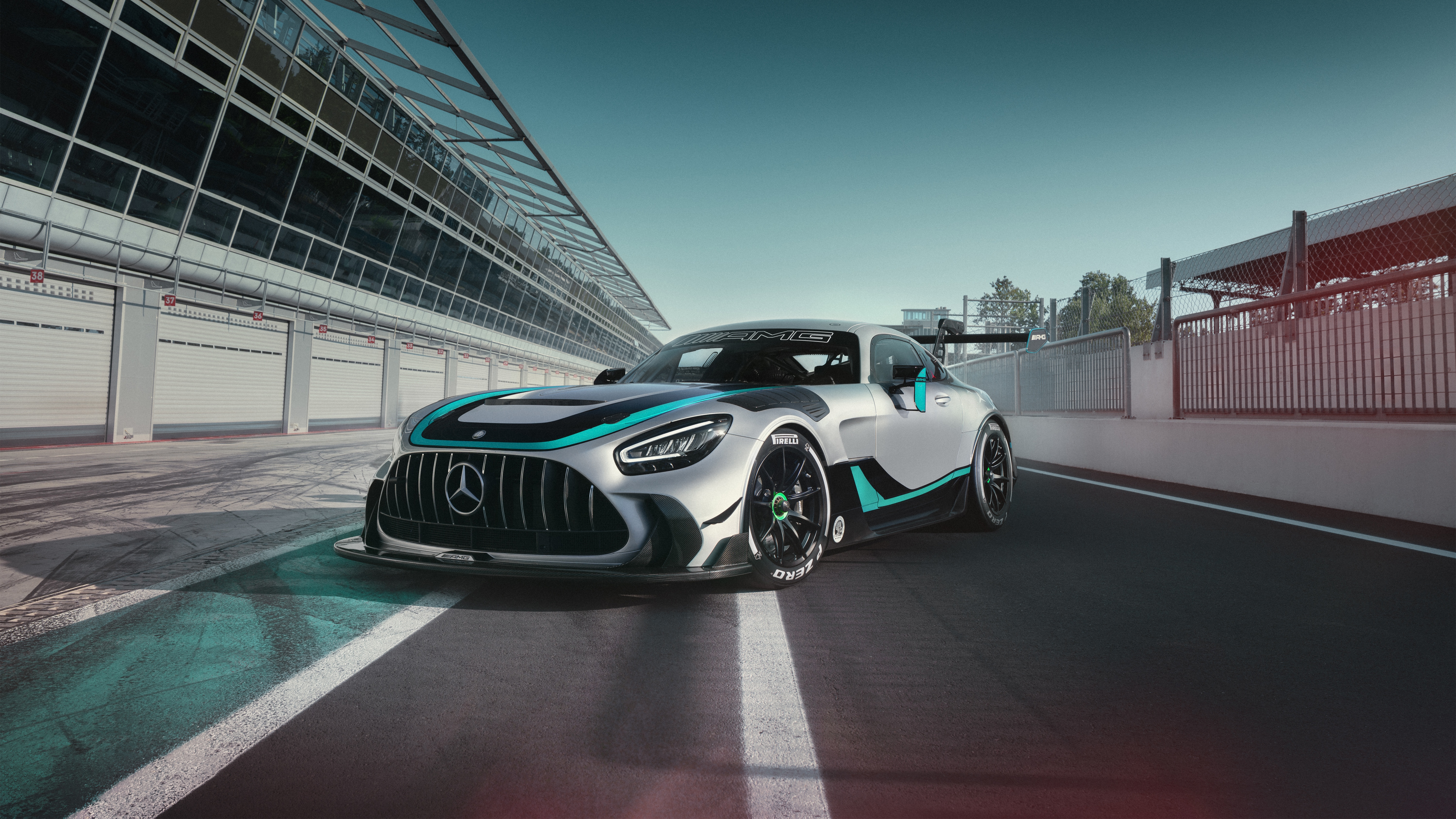 Mercedes-AMG GT2 Edition W16 Race Car on Track HD Wallpaper
