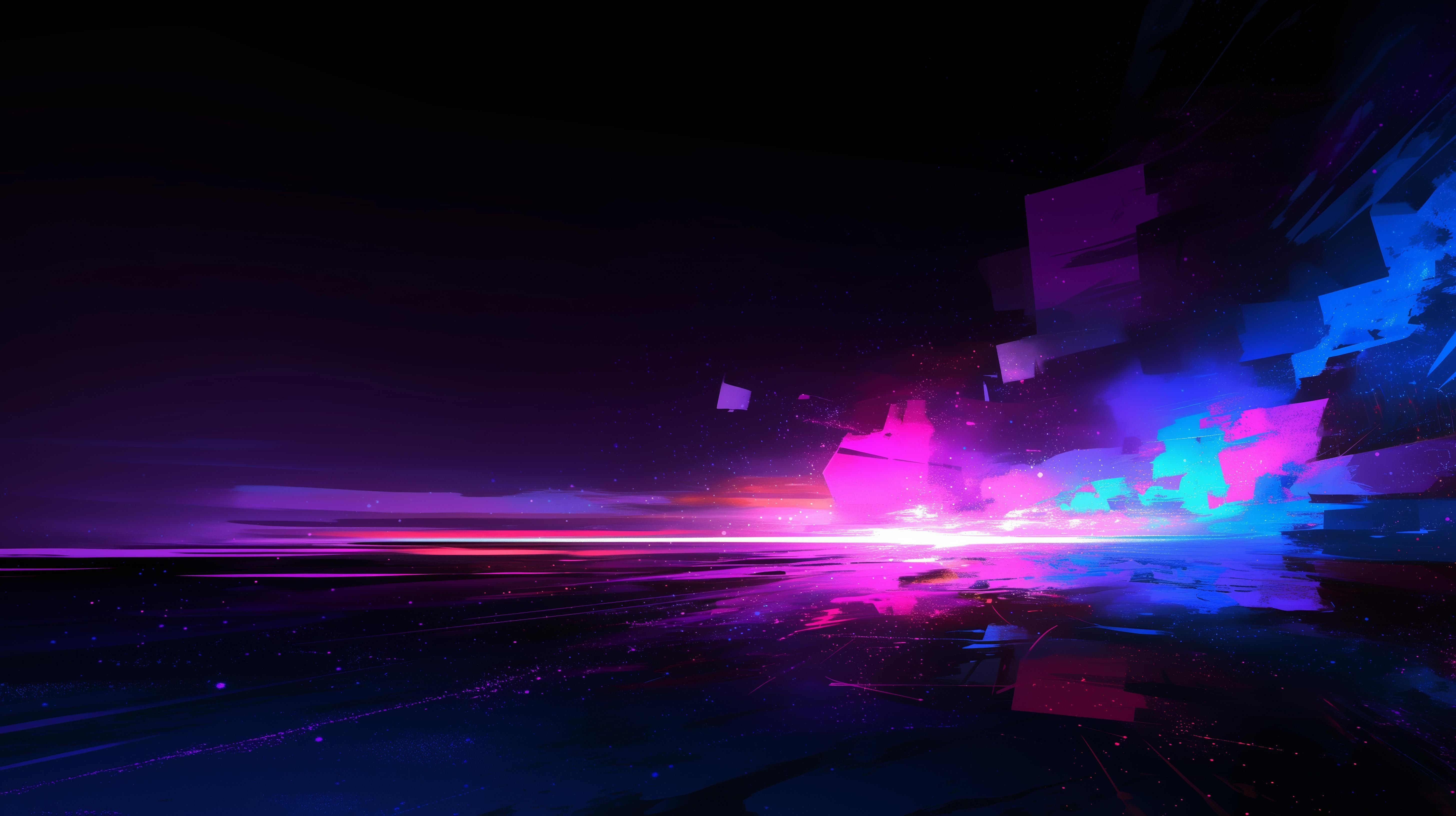 Colorful Light Streaks Abstract HD Wallpaper