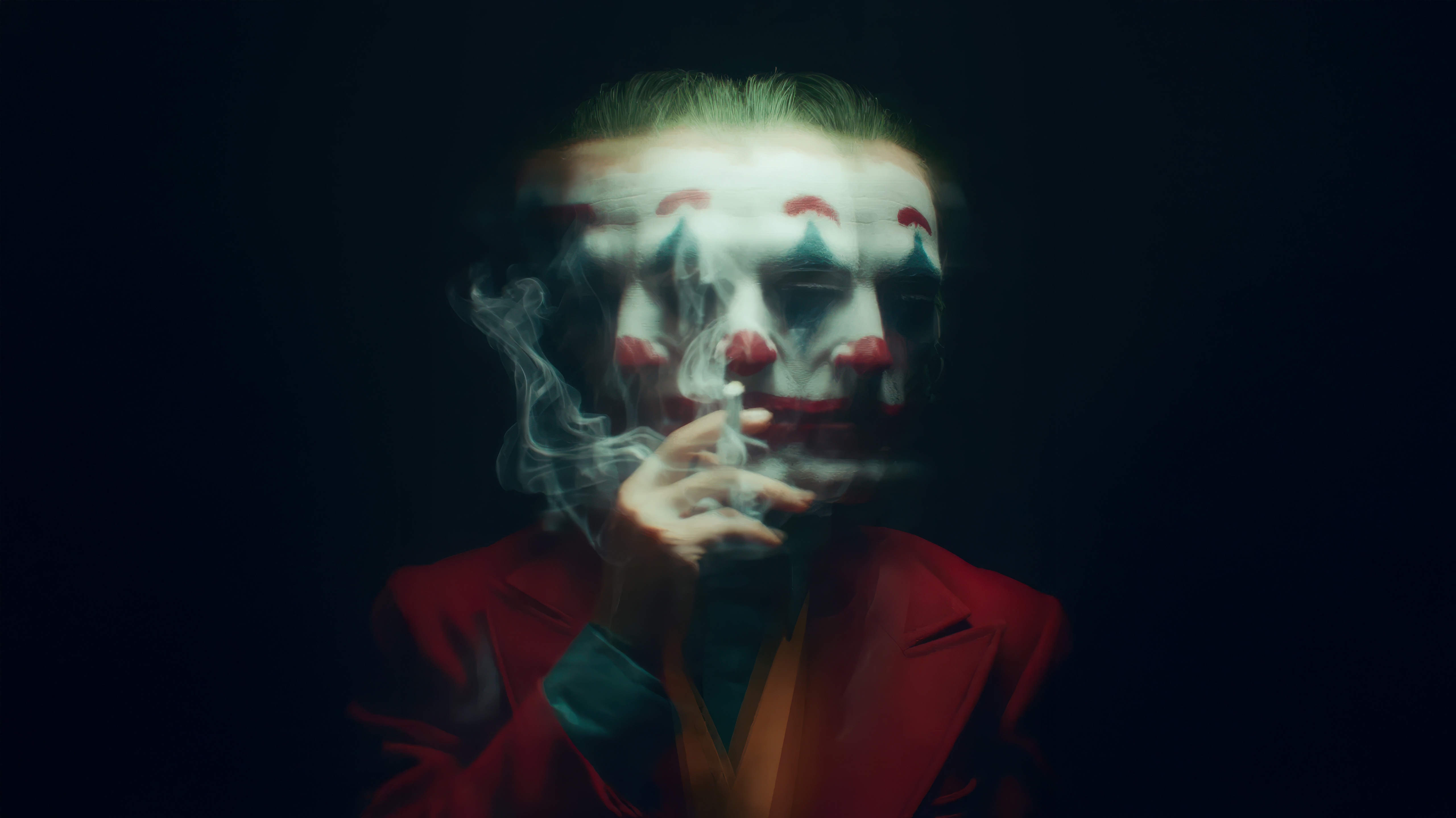Joker smoking with multiple exposures HD Wallpaper