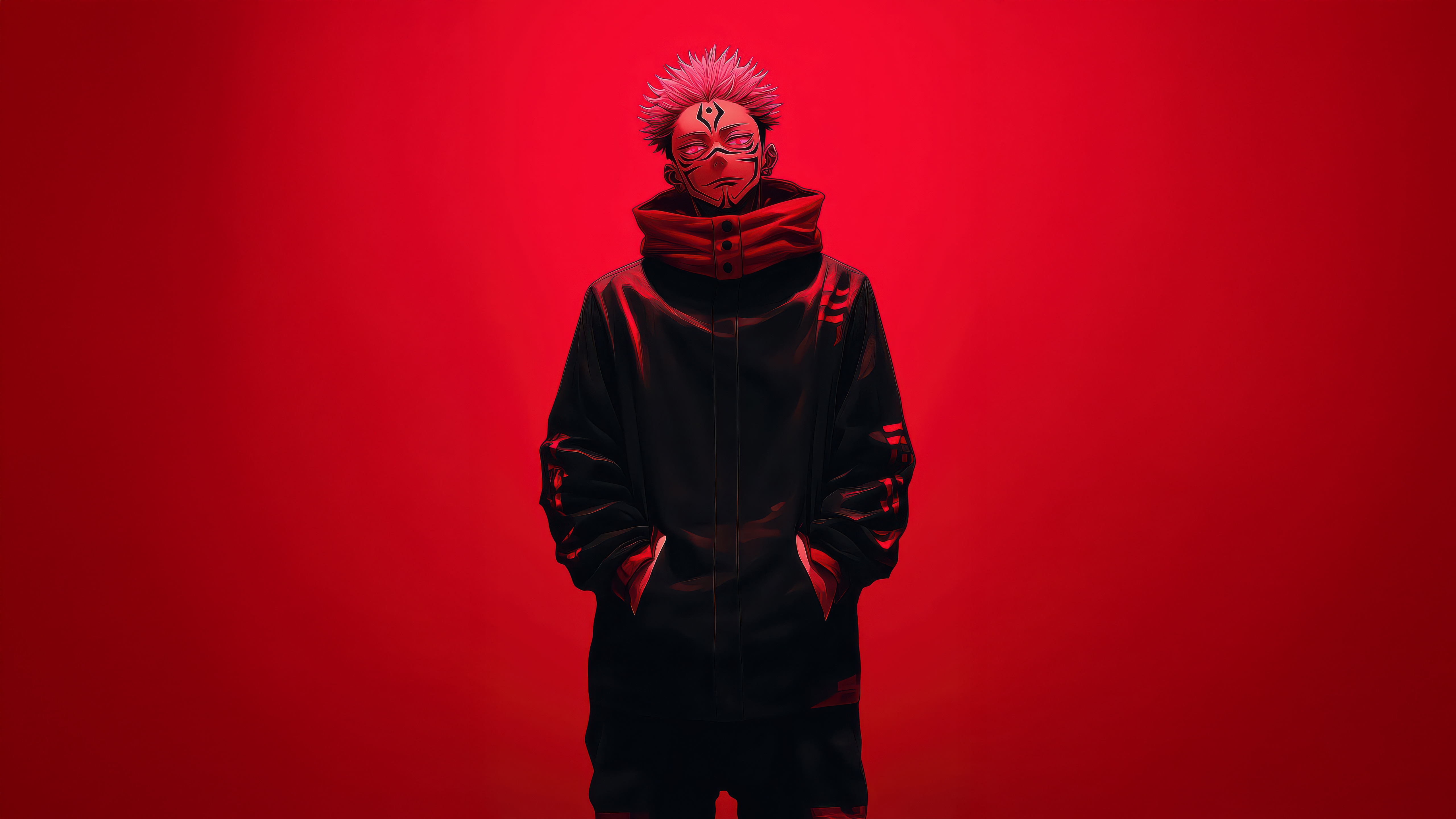 Sukuna from Jujutsu Kaisen in urban attire HD Wallpaper