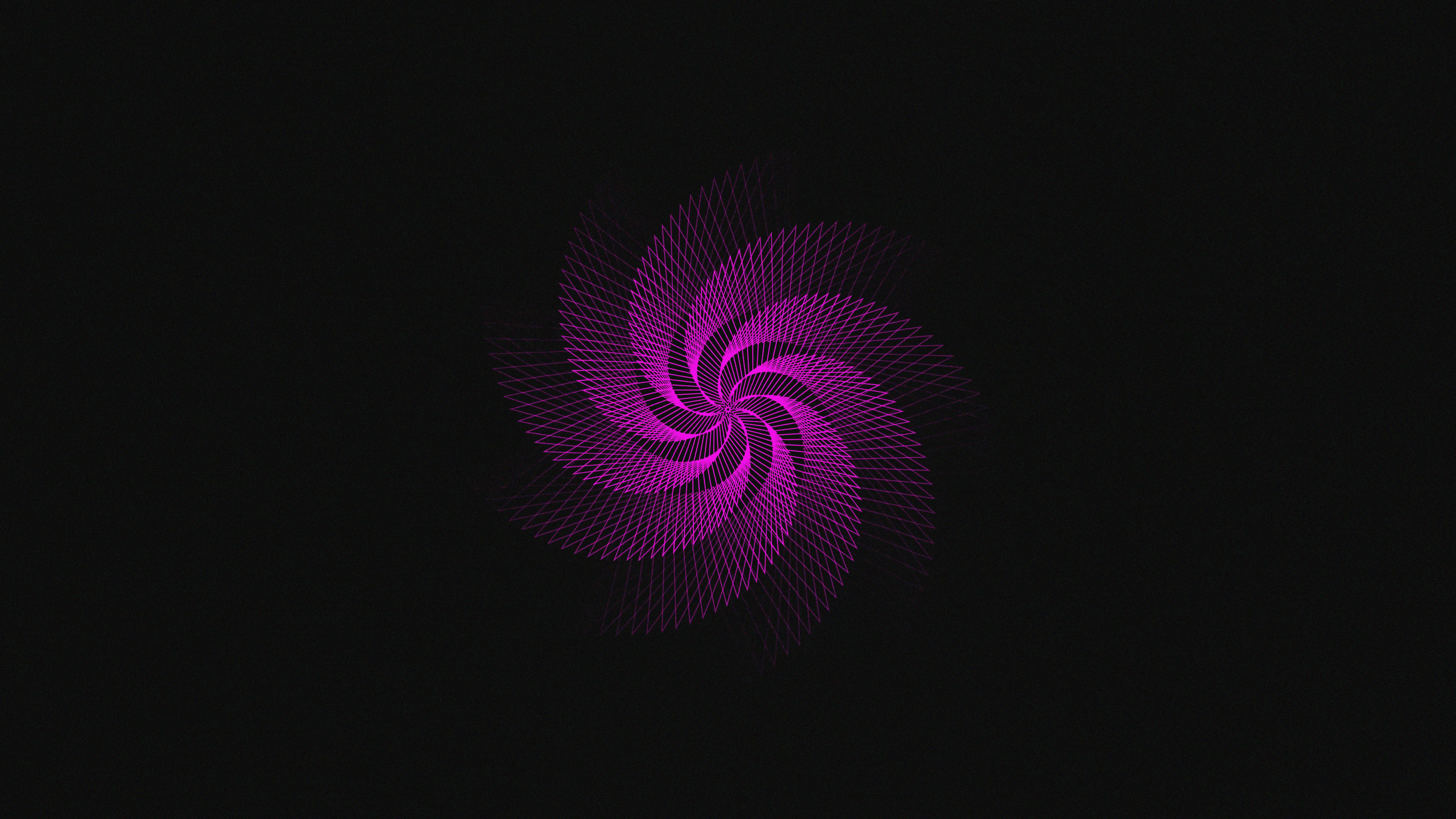 Purple spiral pattern on a black background HD Wallpaper