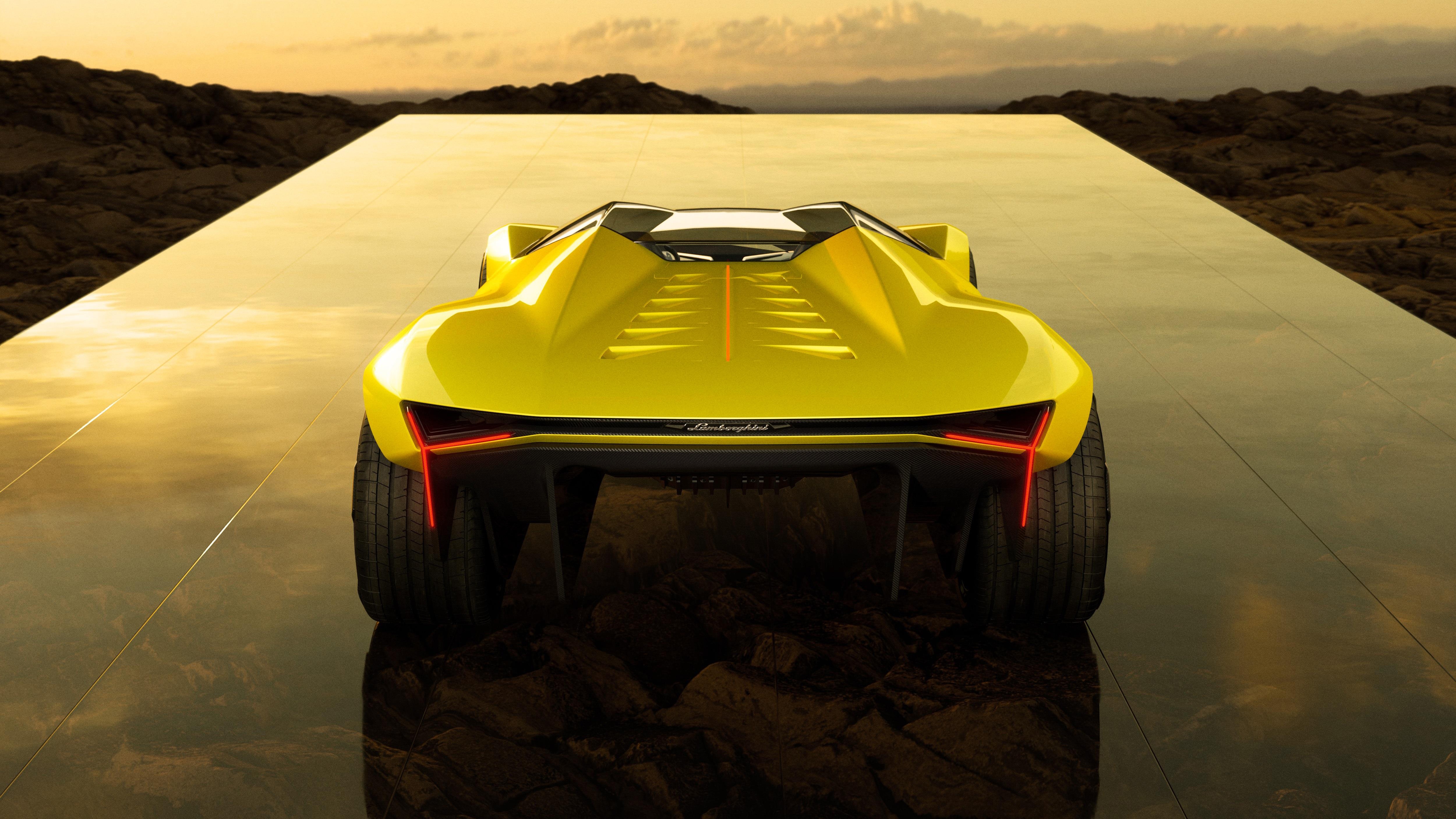 Lamborghini Manifesto Concept Car Rear View HD Wallpaper