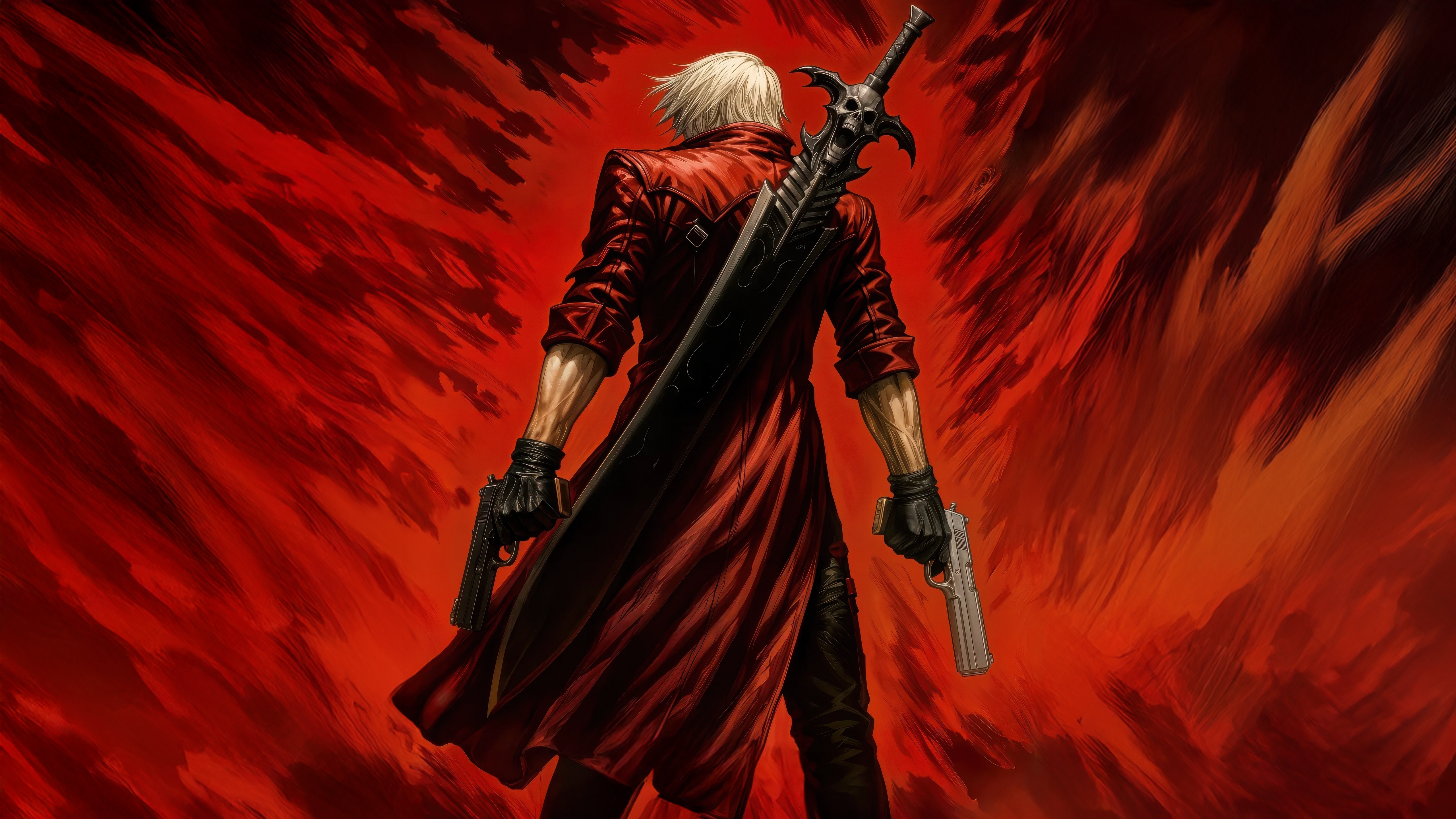 Dante with Sword and Guns HD Wallpaper