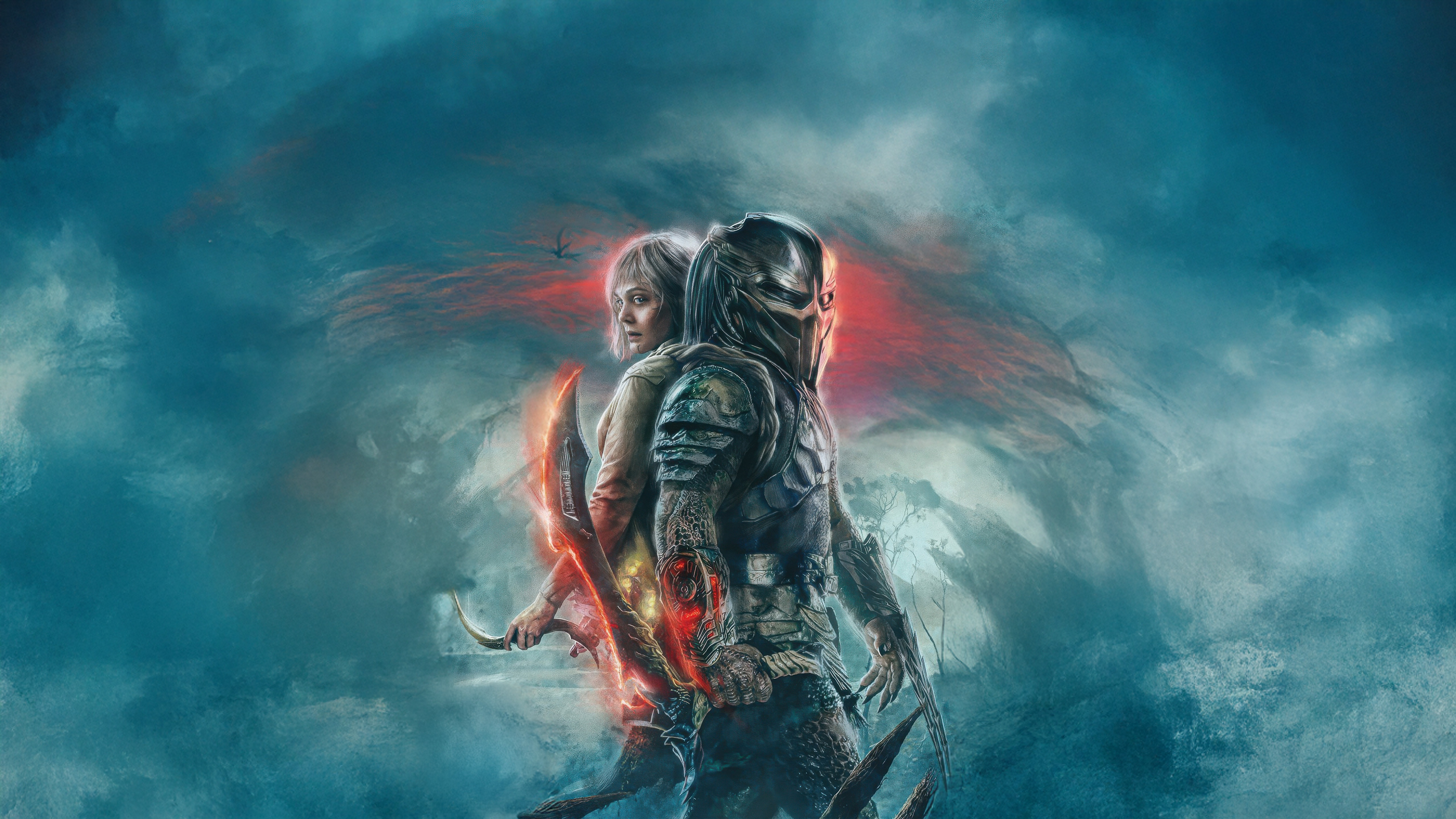 Predator and Naru in the Badlands HD Wallpaper