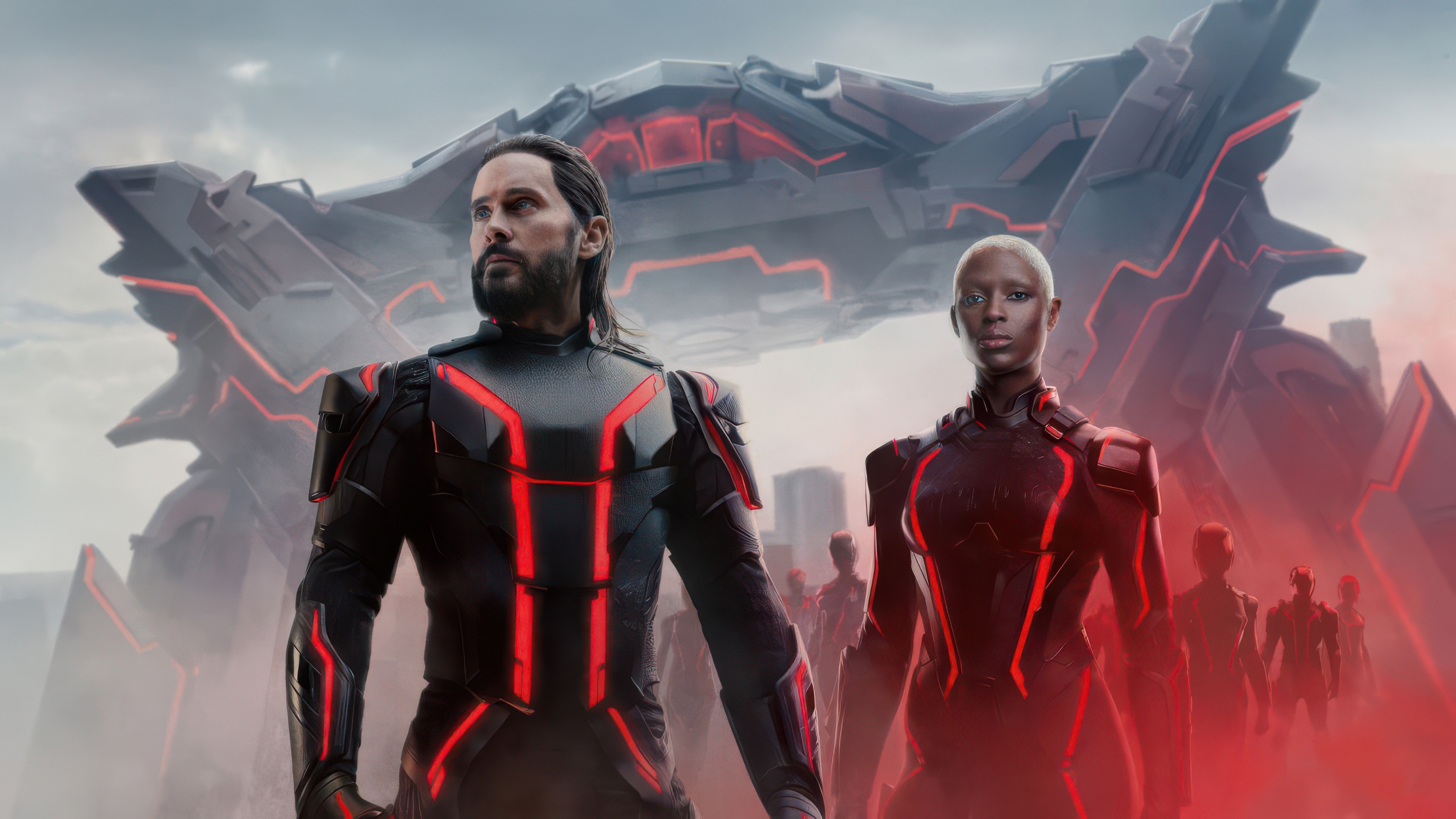 Jared Leto And Jodie Turner Smith In Tron HD Wallpaper