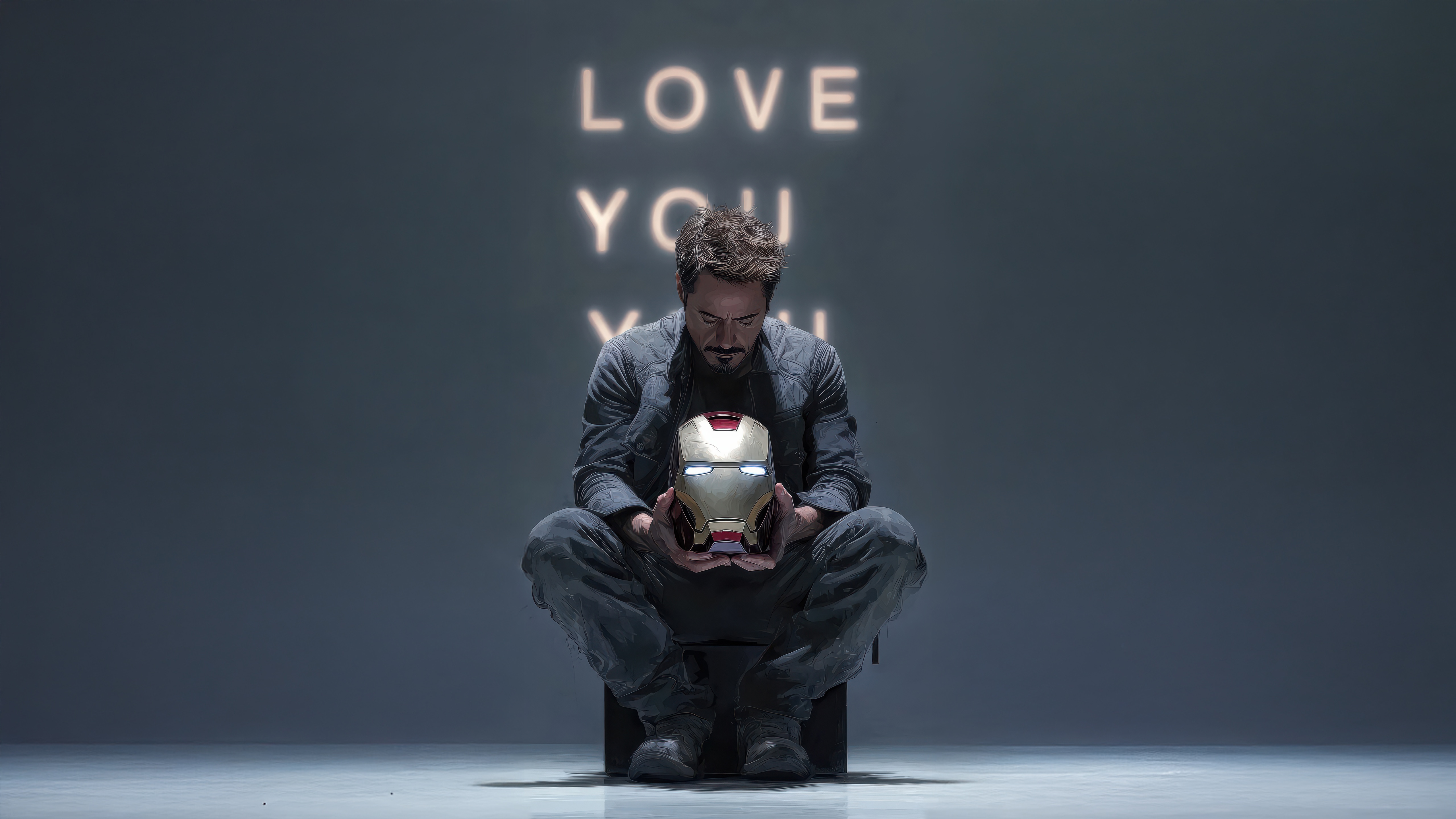 Iron Man Holds His Mask HD Wallpaper