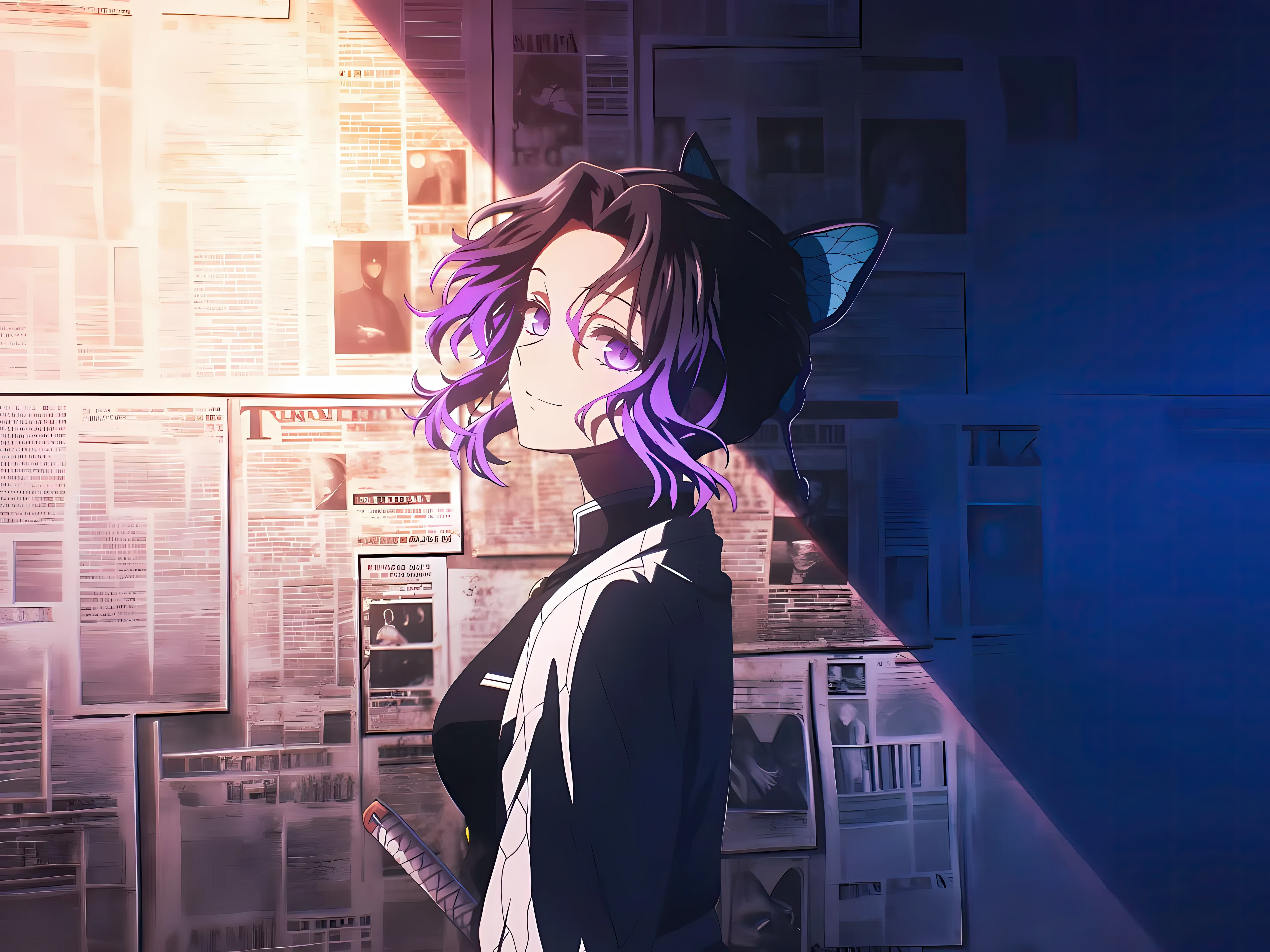 Shinobu Kocho from Demon Slayer HD Wallpaper