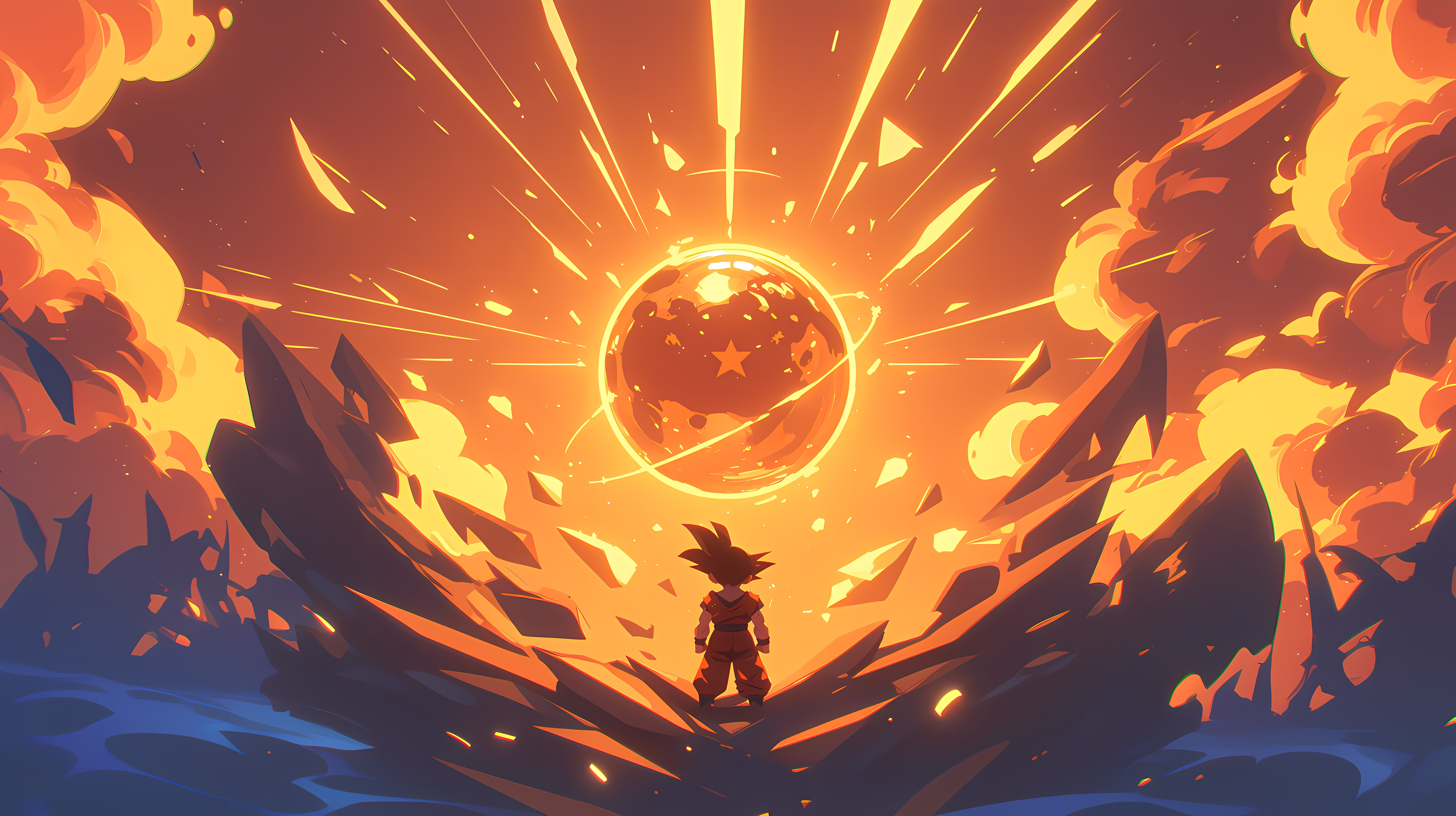 Goku Unleashes His Power HD Wallpaper