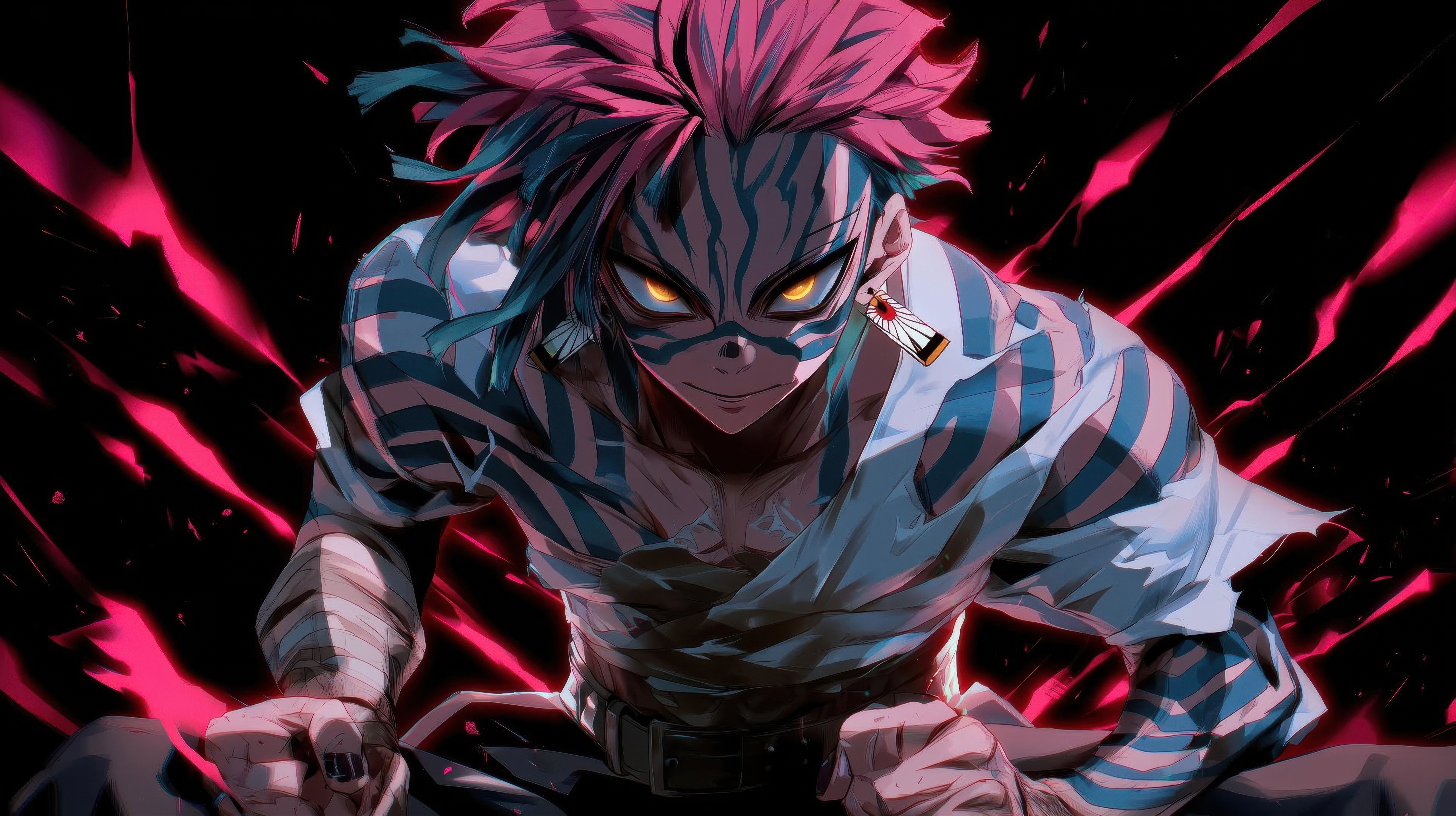 Akaza from Demon Slayer: Kimetsu no Yaiba HD Wallpaper