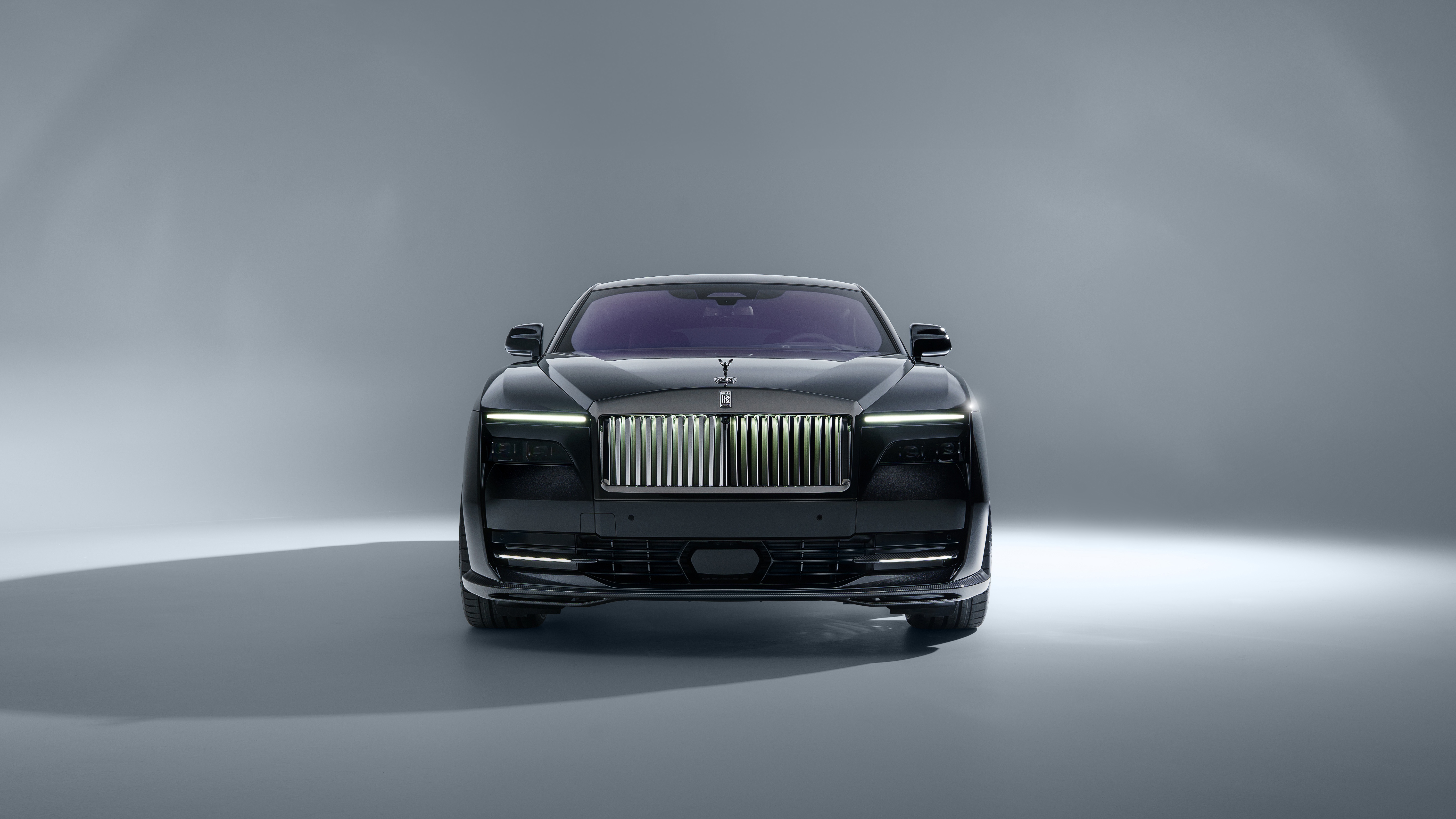 2025 Rolls Royce Black Badge Spectre front view HD Wallpaper