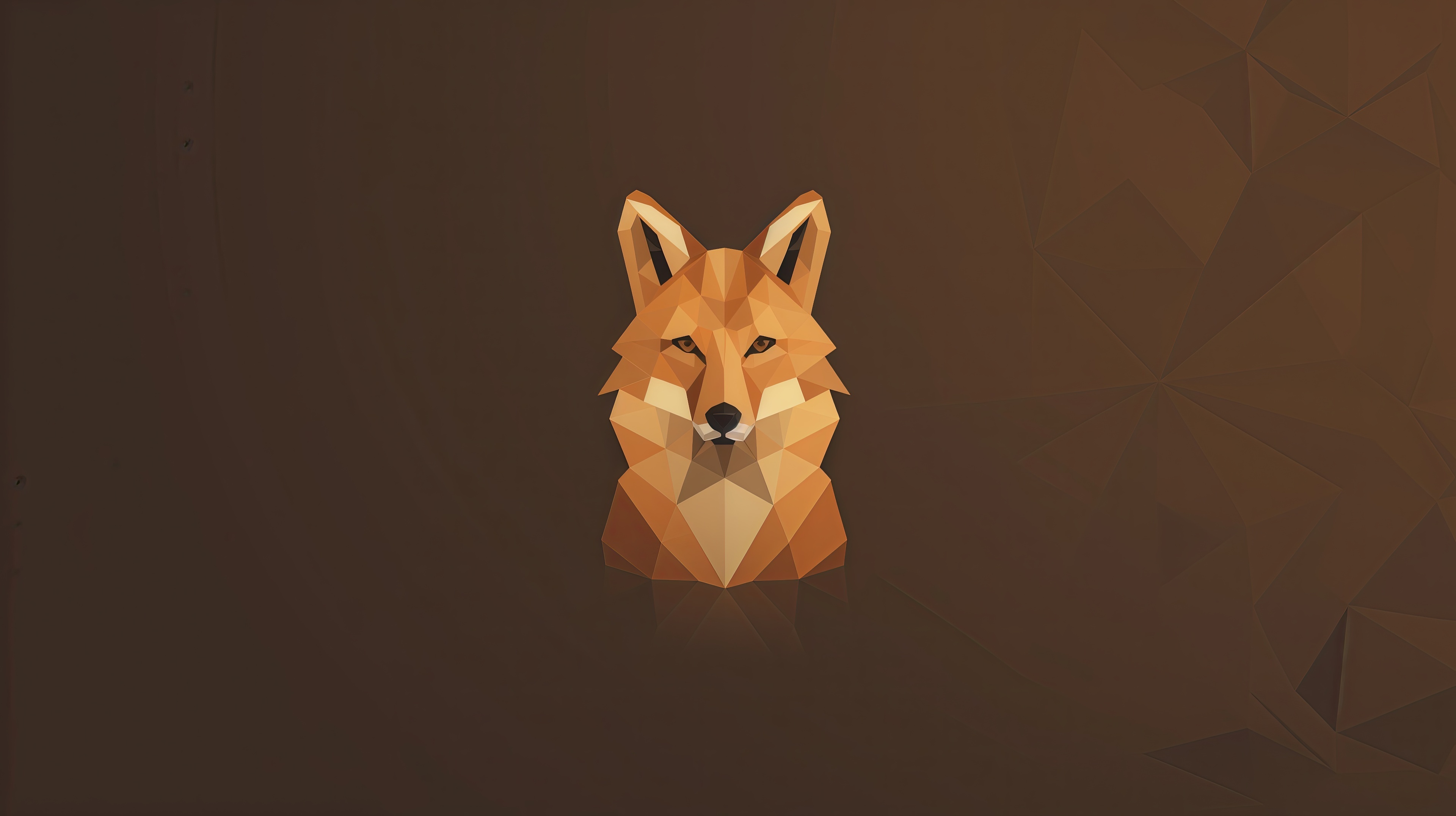 Geometric Fox Portrait HD Wallpaper