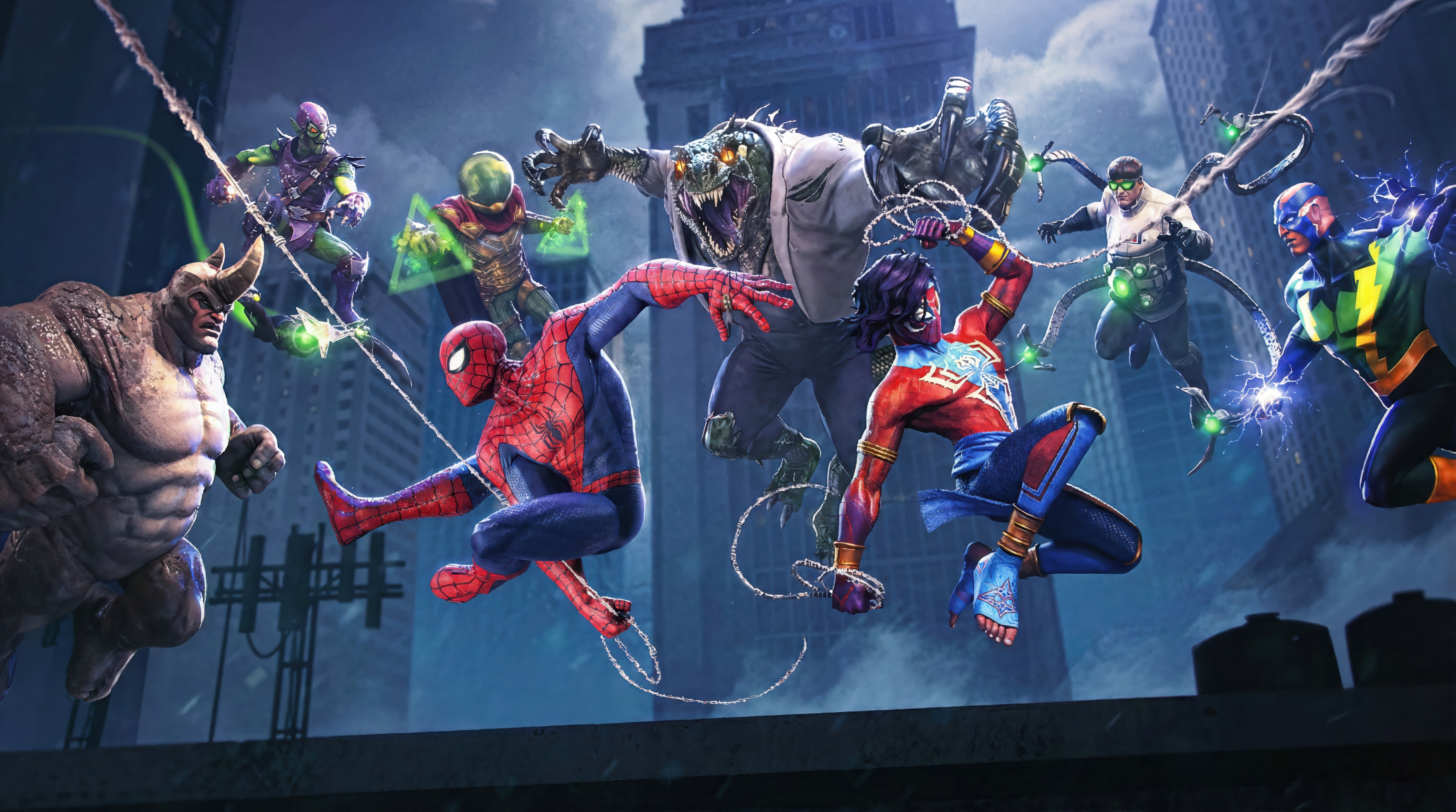 Spider-Man and Sinister Six in Marvel Contest of Champions HD Wallpaper