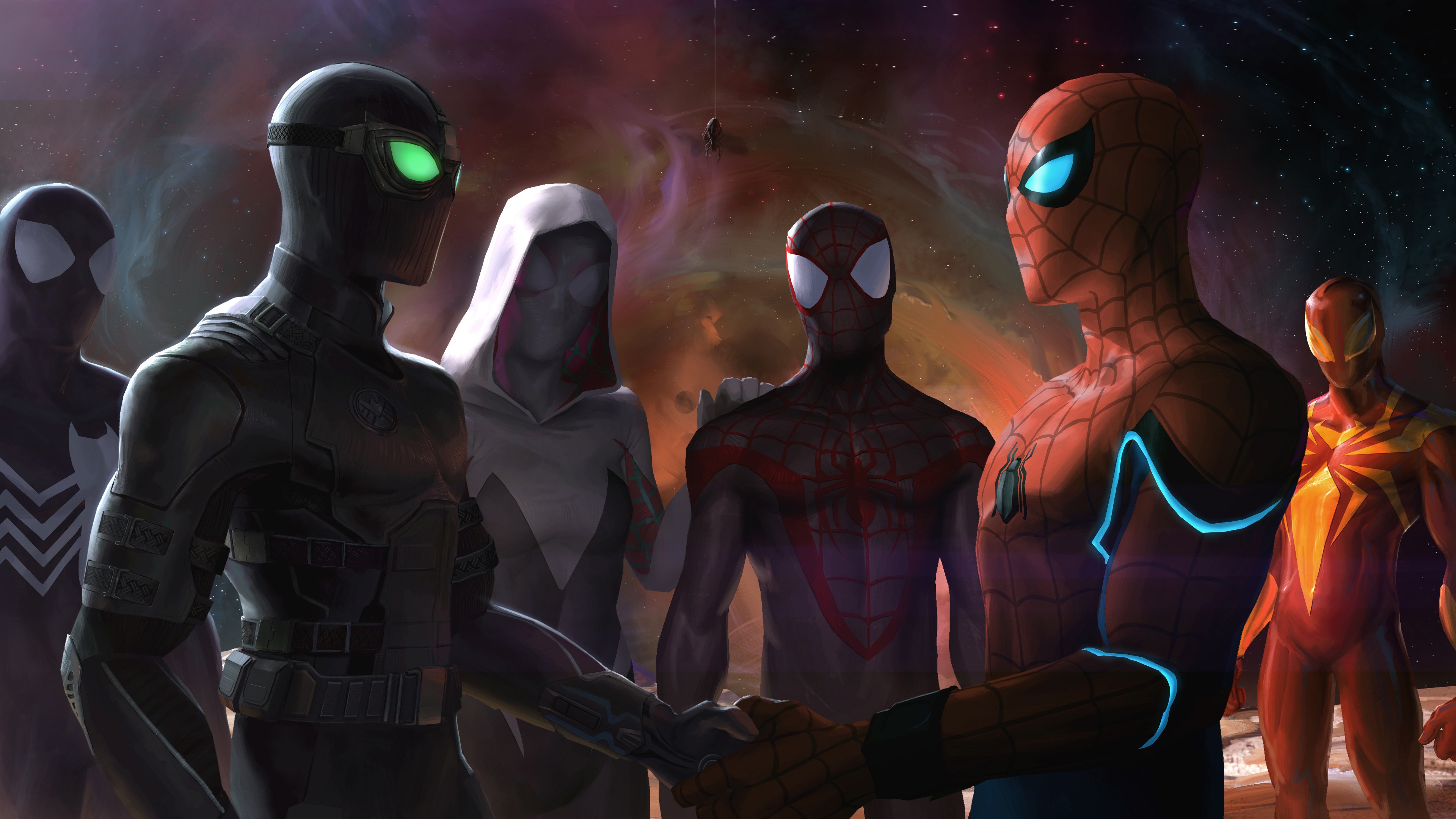 Spider-Verse Characters in Marvel Contest of Champions HD Wallpaper
