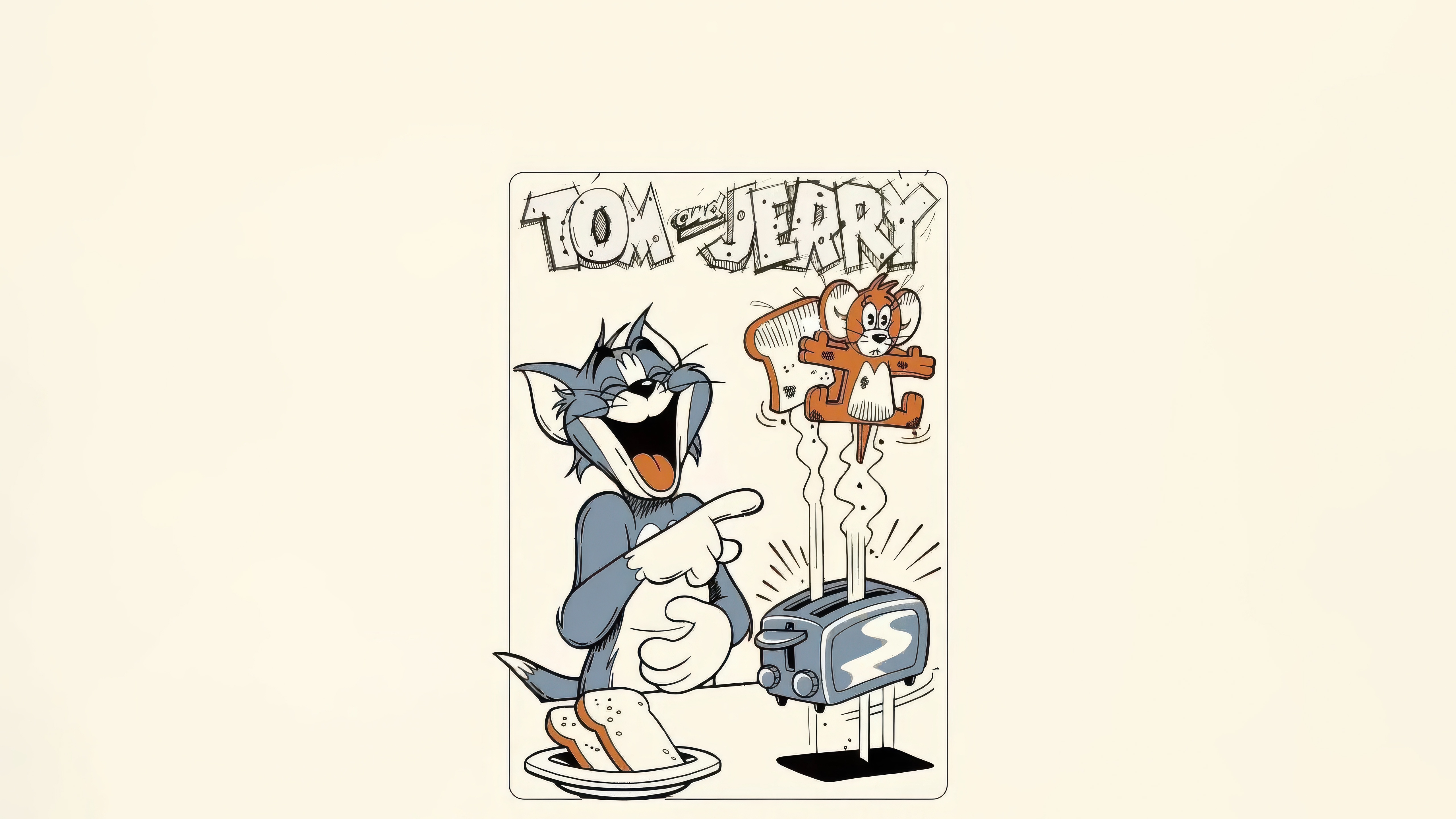 Tom and Jerry Toaster Gag HD Wallpaper