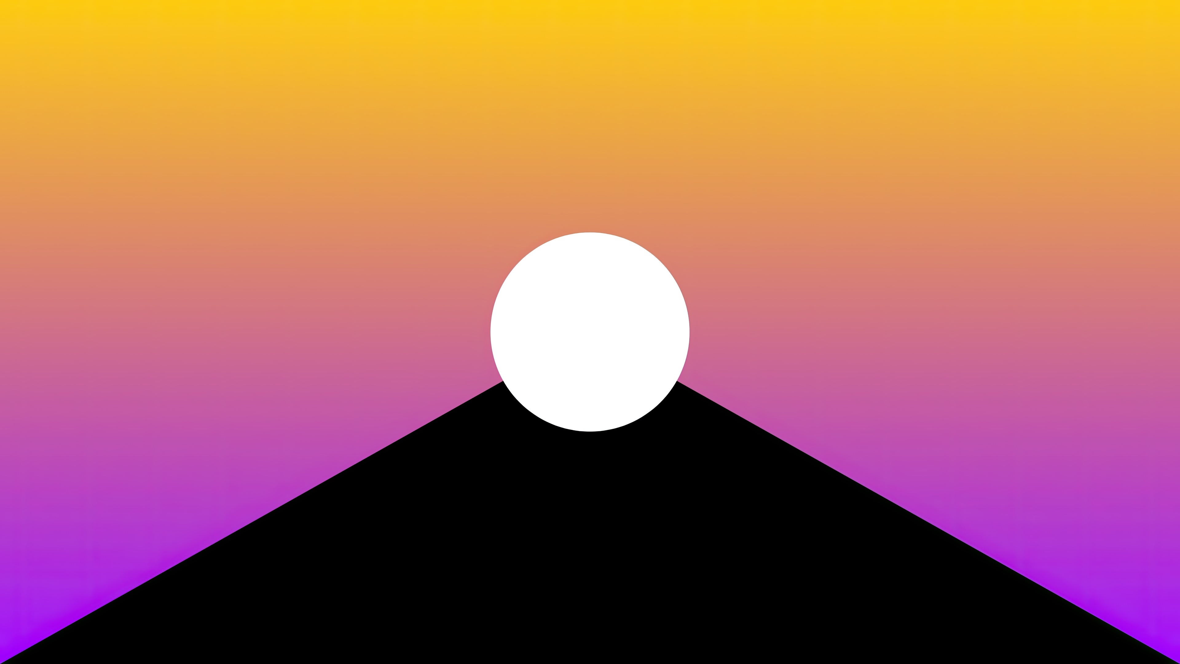 Abstract circle on a gradient background over a black triangle HD Wallpaper