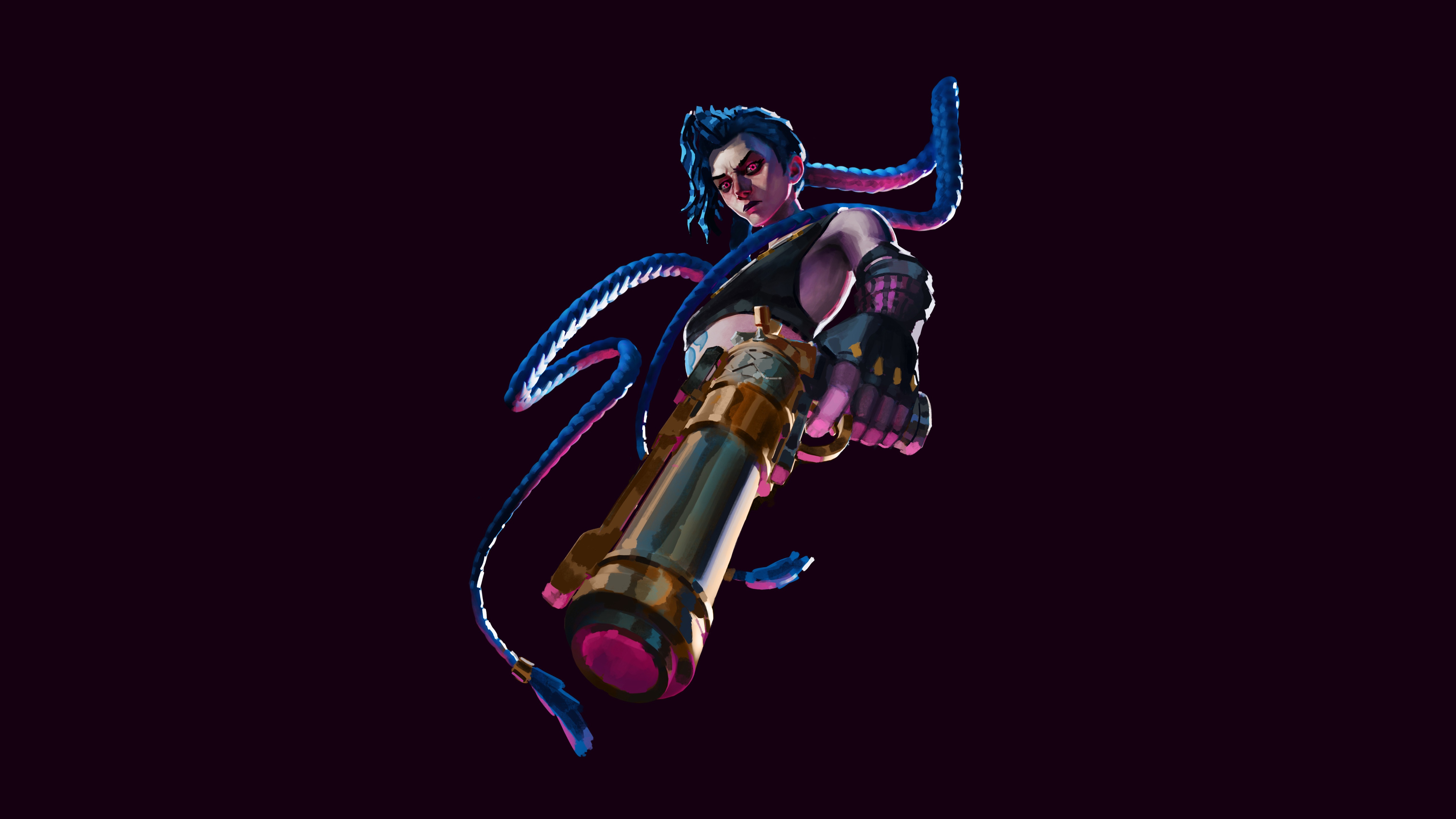 Jinx with her weapon HD Wallpaper