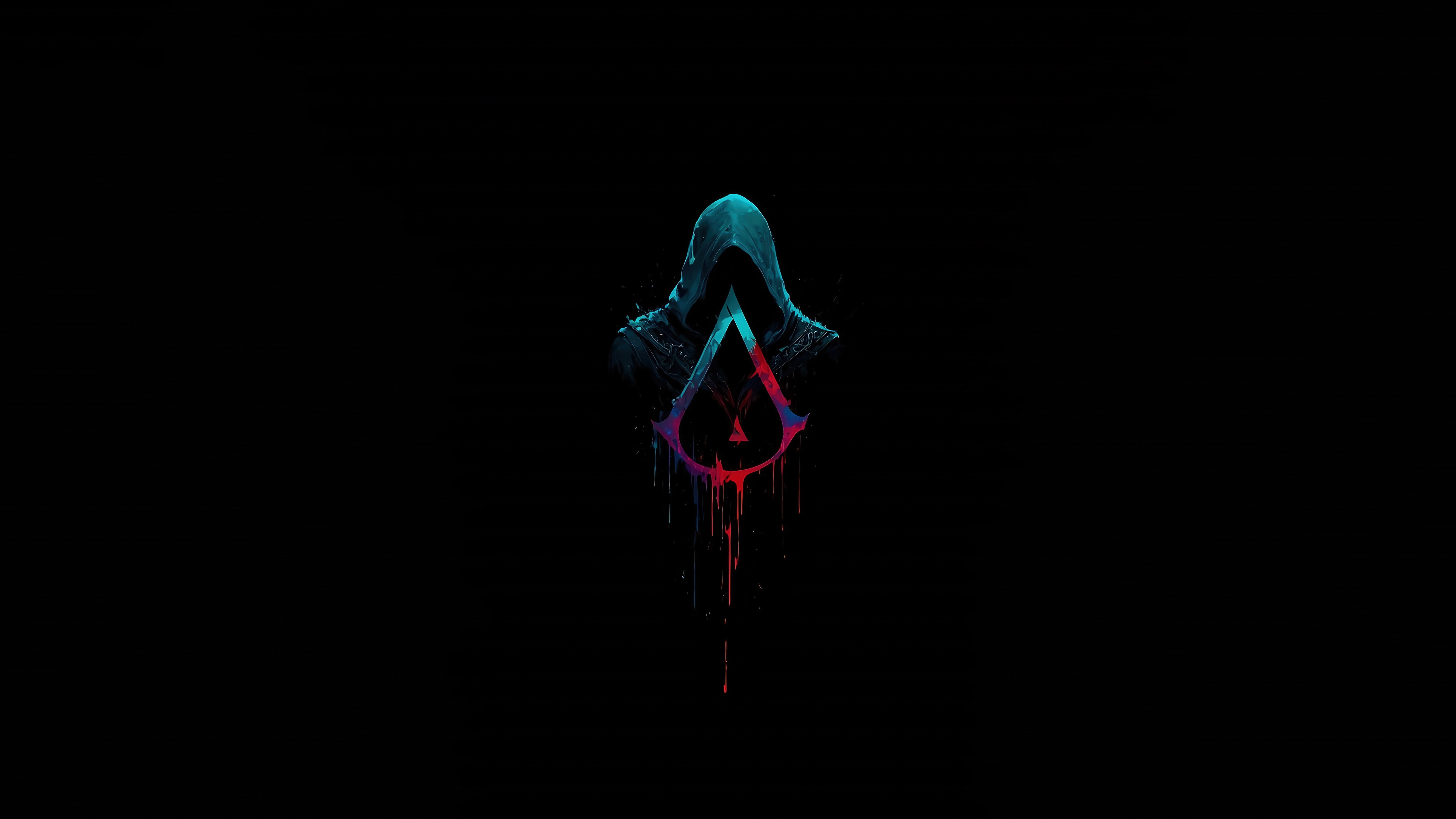 Assassin's Creed Logo with Hooded Figure HD Wallpaper