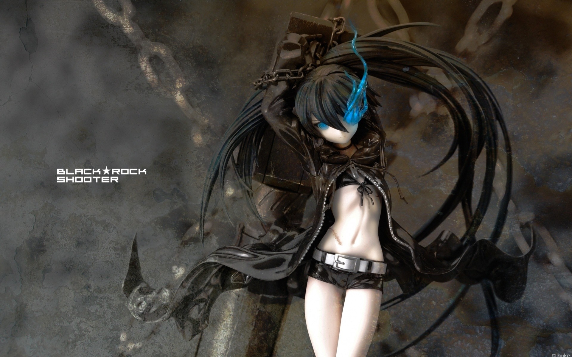 Black Rock Shooter figurine with chains HD Wallpaper