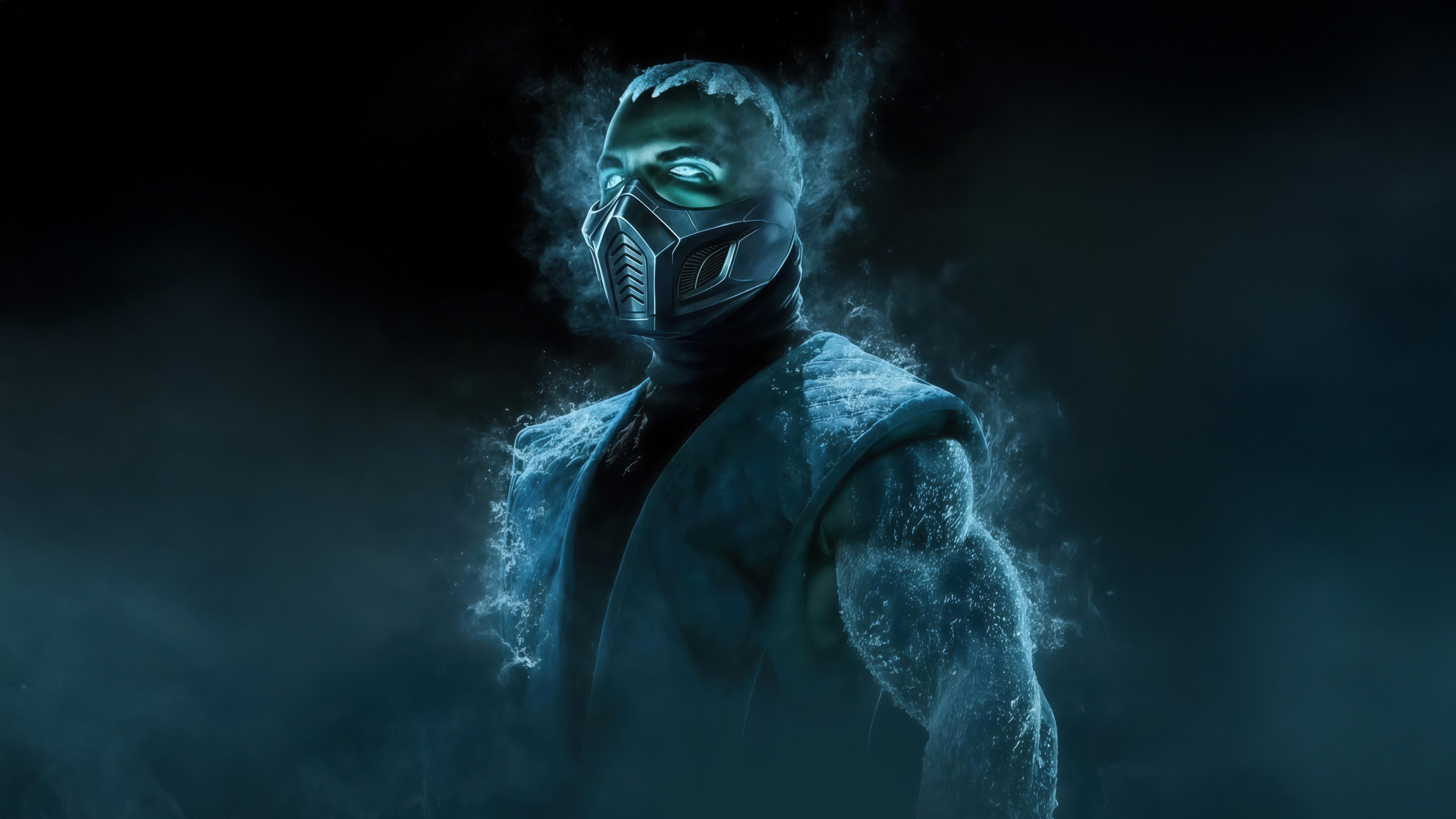 Sub Zero from Mortal Kombat surrounded by ice HD Wallpaper