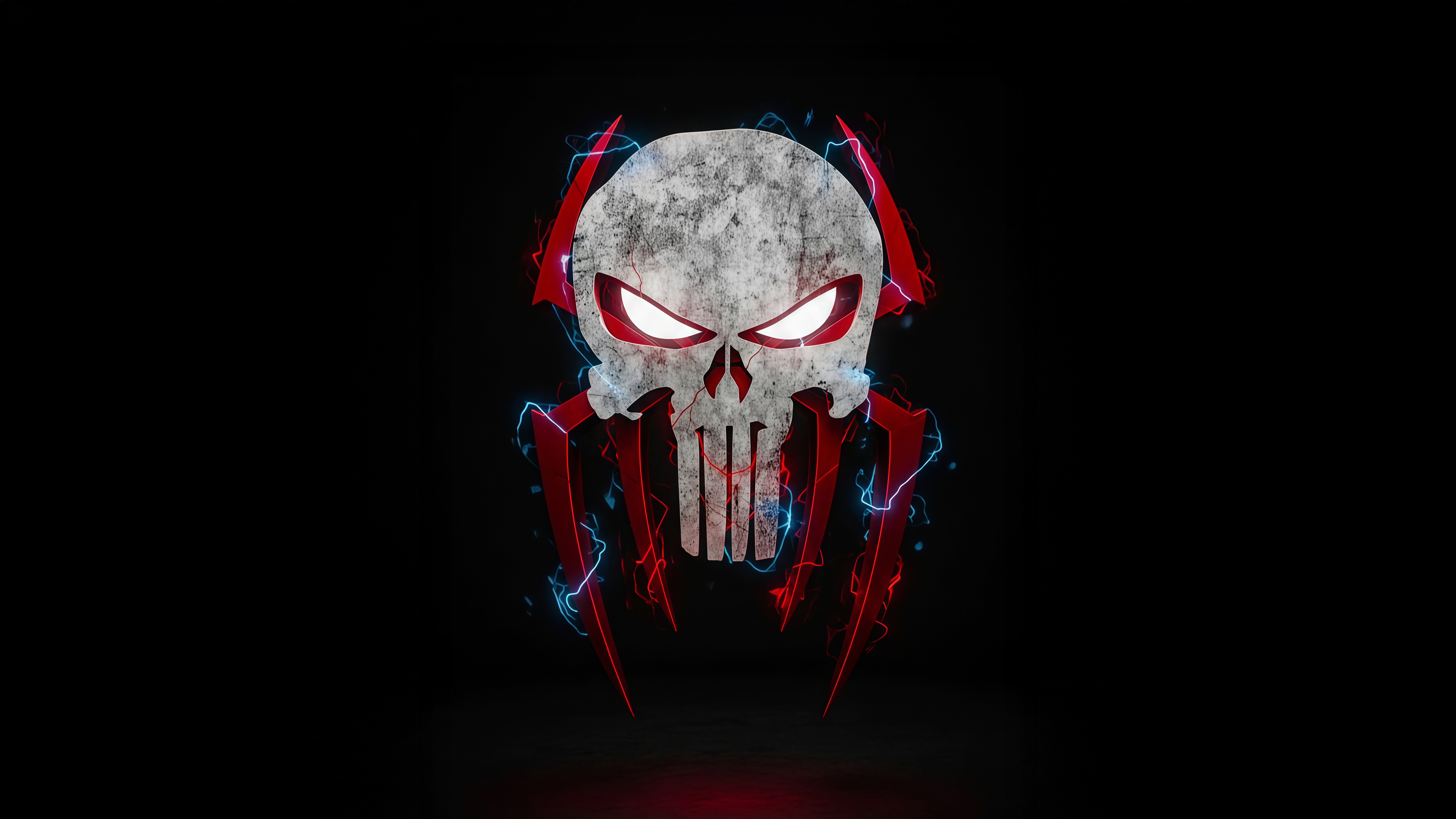 Spider-Man x Punisher Mashup Logo HD Wallpaper