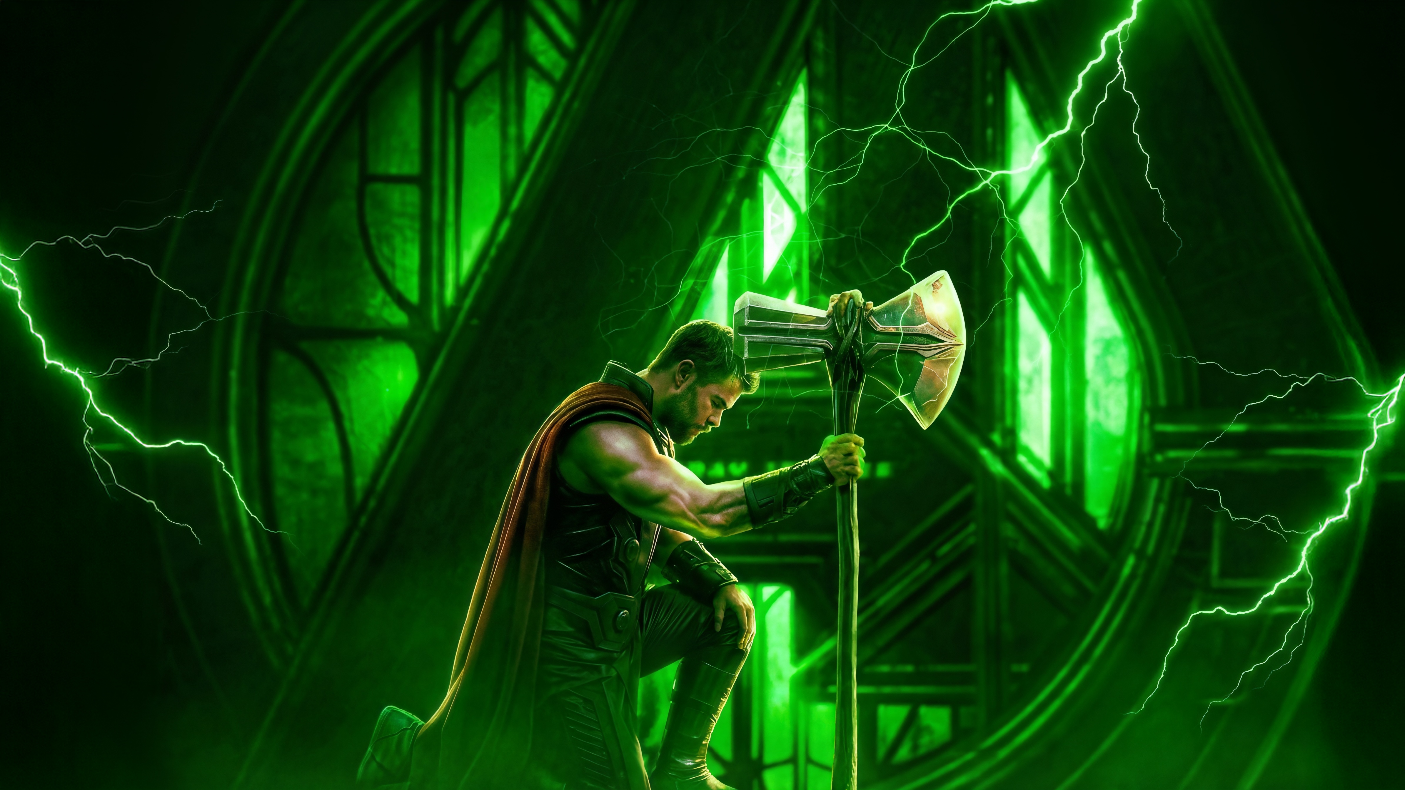Thor with Stormbreaker Axe HD Wallpaper