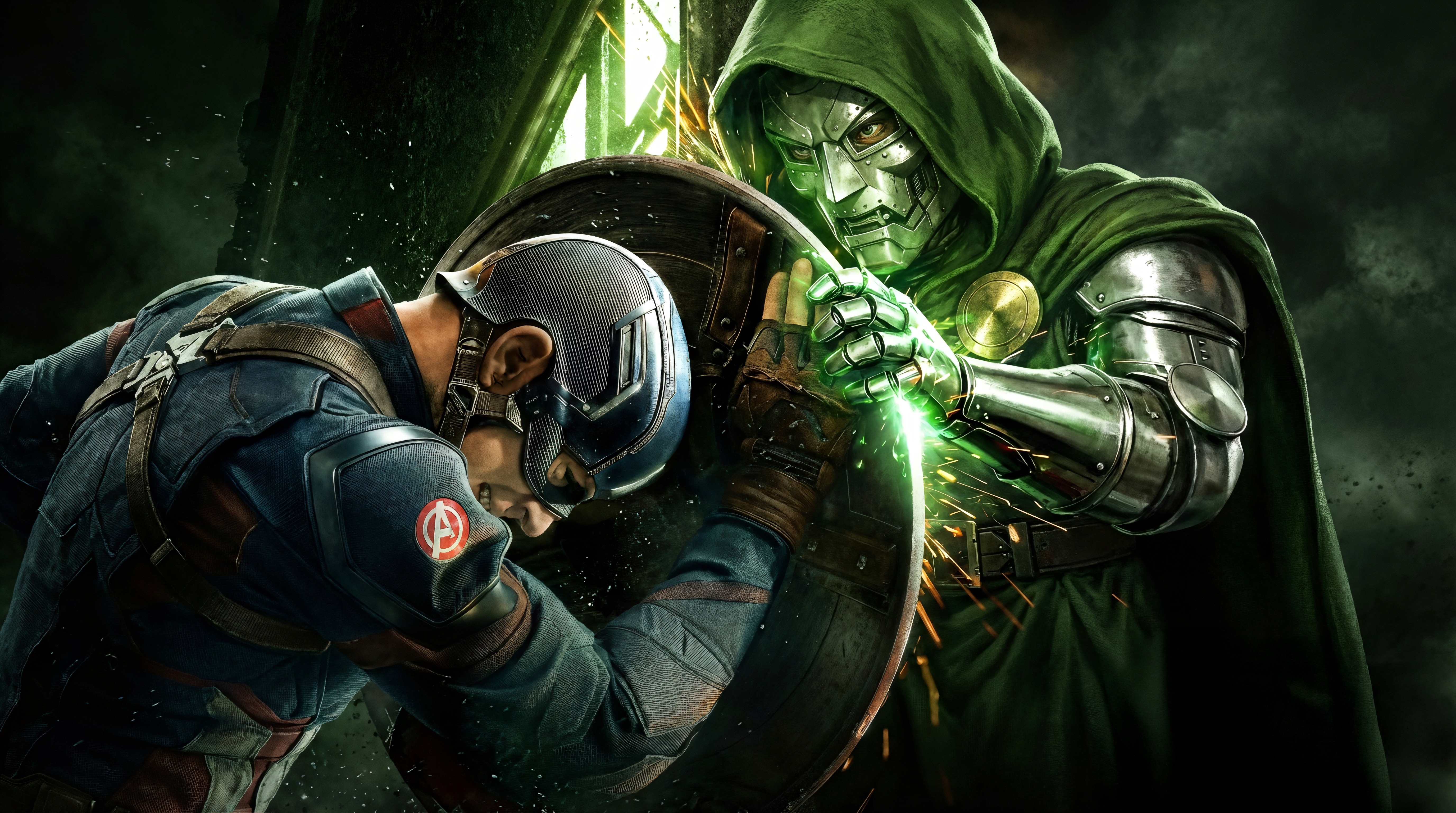 Doctor Doom vs. Captain America HD Wallpaper