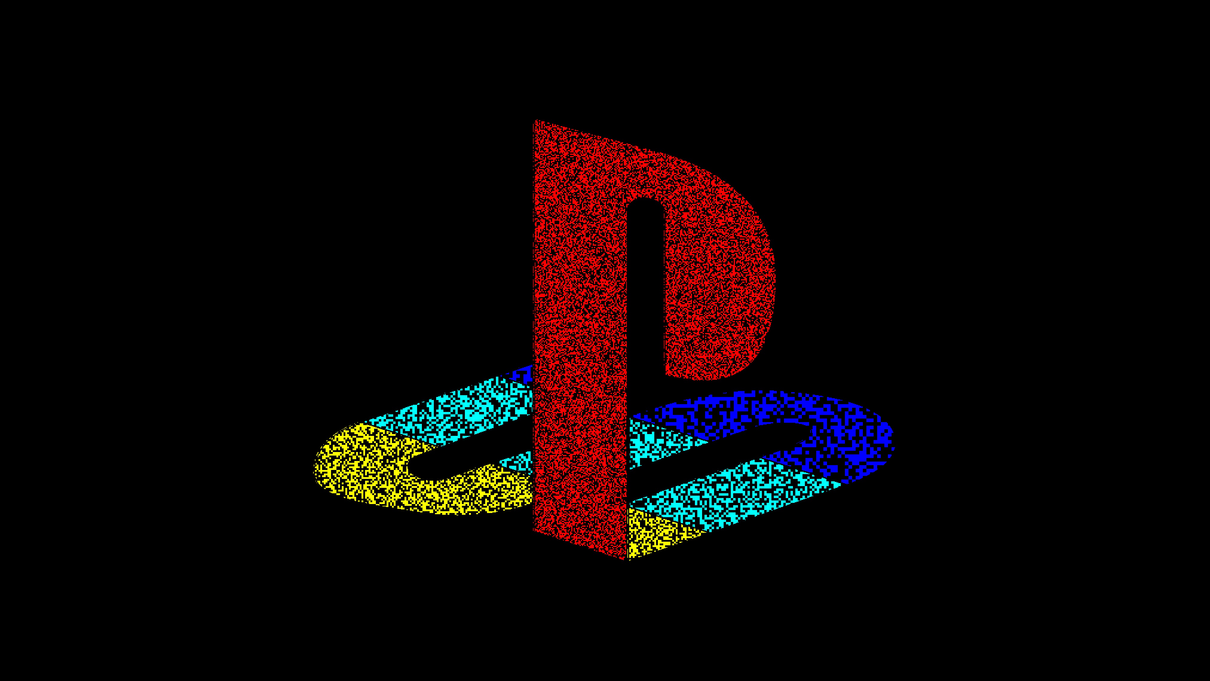 Playstation Logo with Textured Colors HD Wallpaper