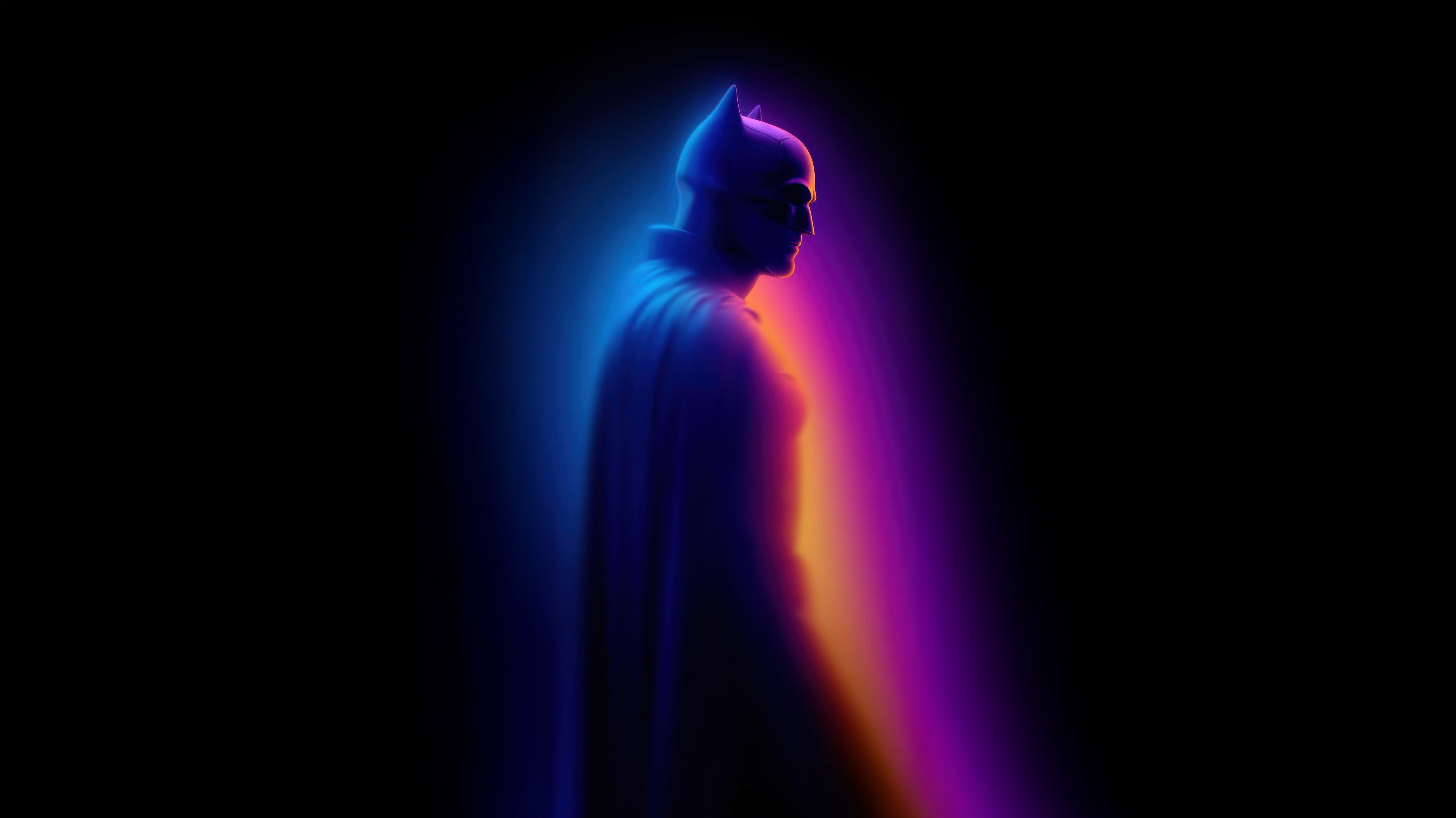 The Batman in Neon Light HD Wallpaper
