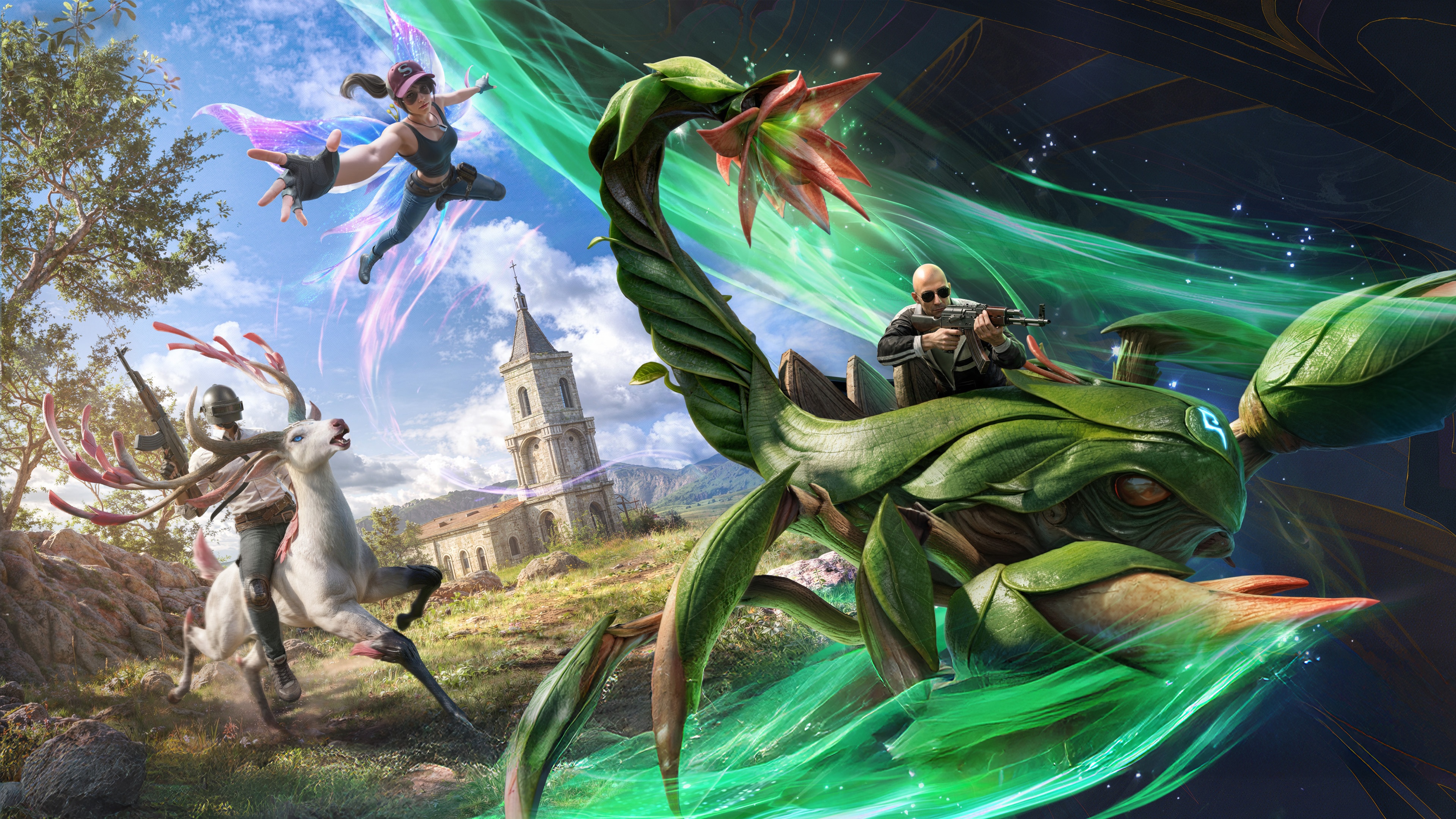 PUBG Mobile Bramblewood Scorpion with characters HD Wallpaper