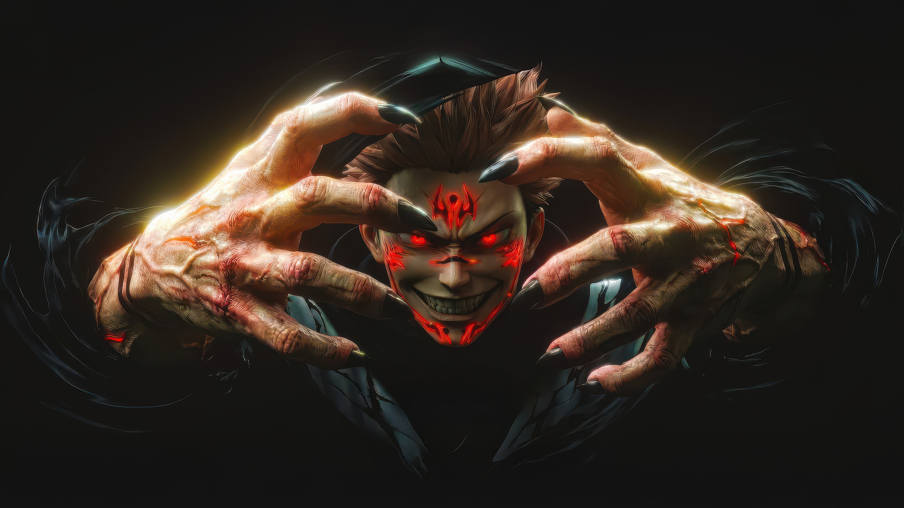 Ryomen Sukuna King Of The Cursed Realm HD Wallpaper