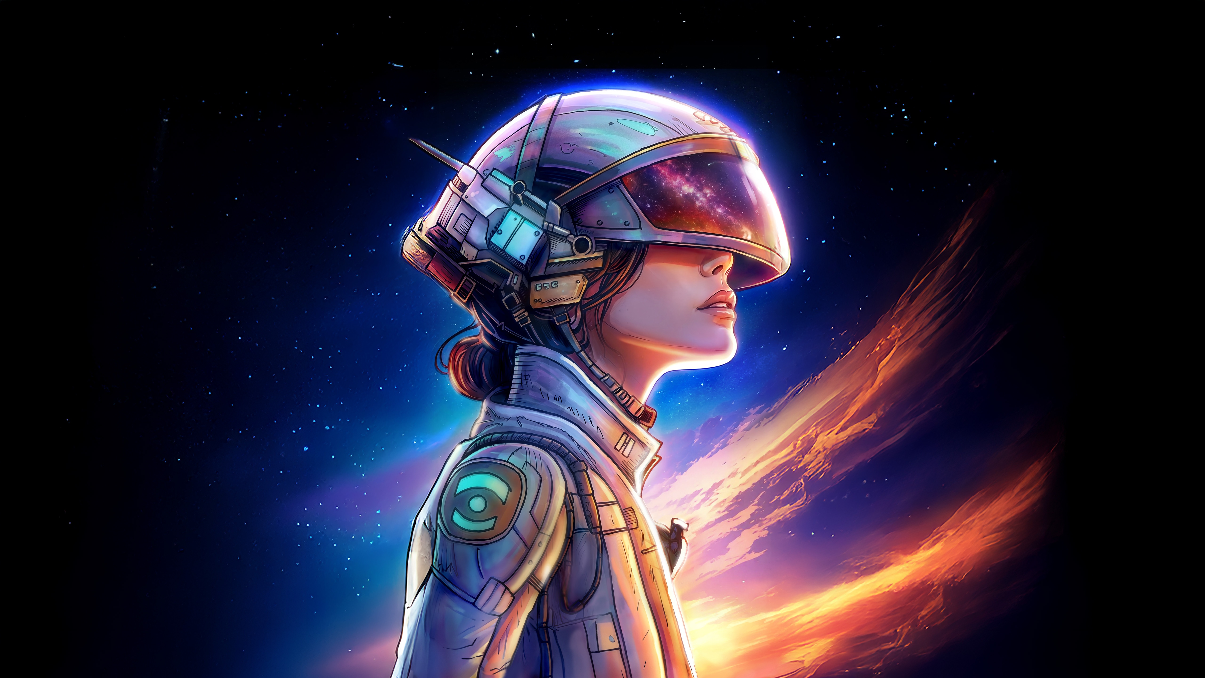 Pathfinder Girl in Space HD Wallpaper