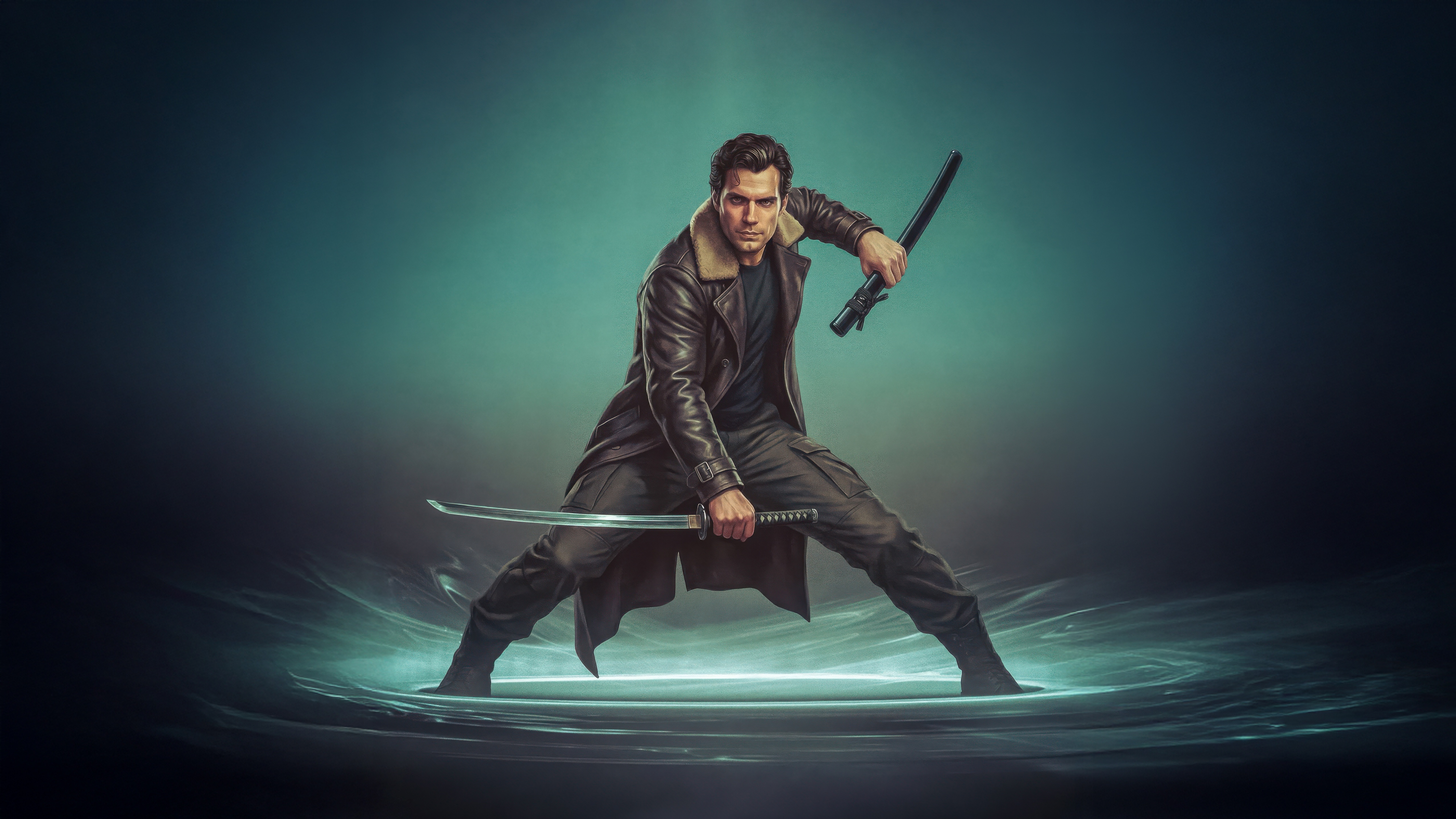 Henry Cavill as Highlander with Swords HD Wallpaper