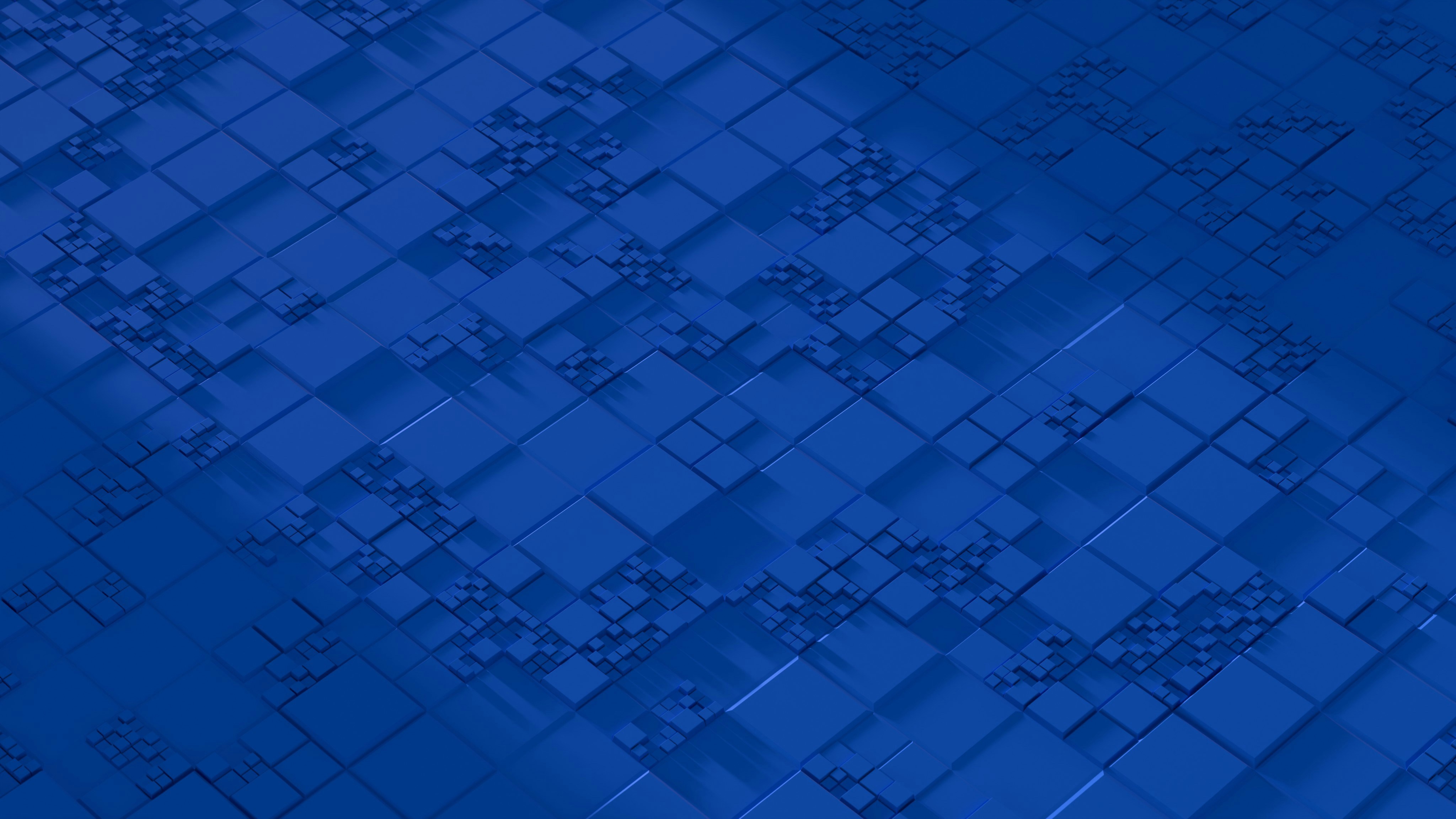 Blue Abstract Digital Grid Architecture HD Wallpaper