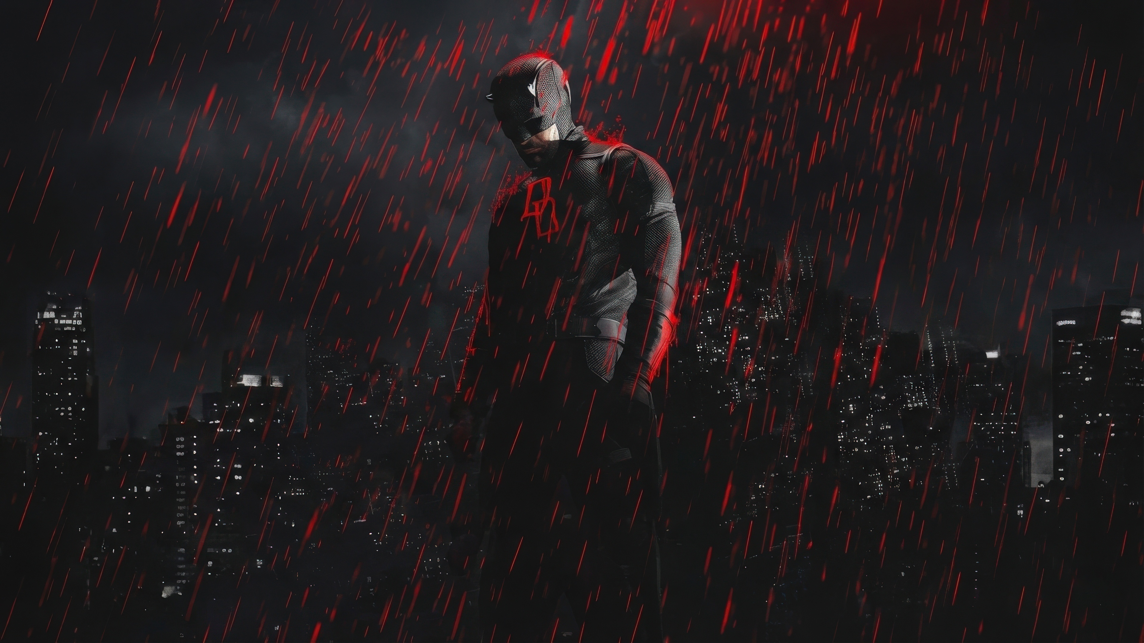 Marvel Daredevil in Red Rain HD Wallpaper