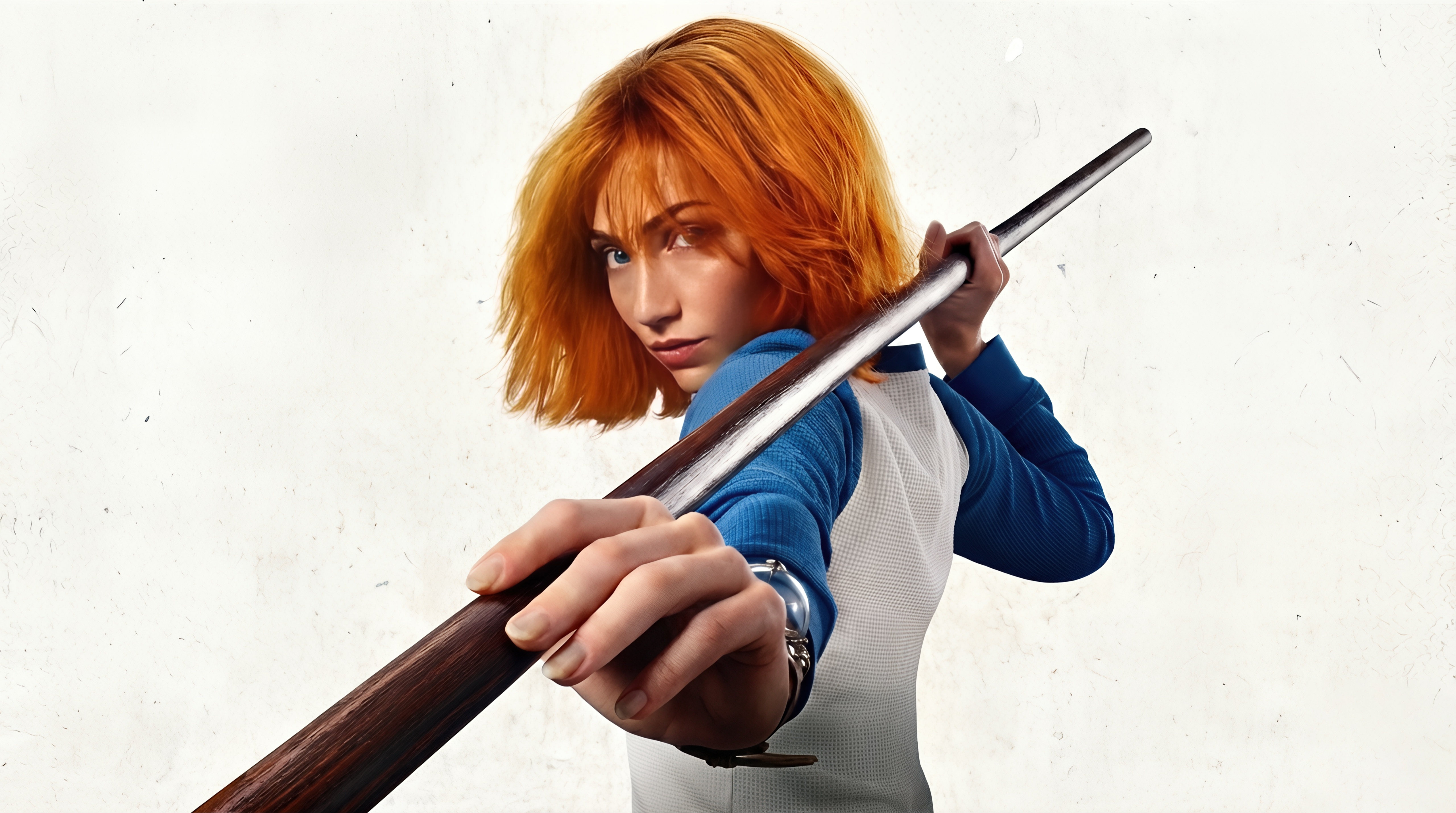 Nami from One Piece Netflix holding a staff HD Wallpaper