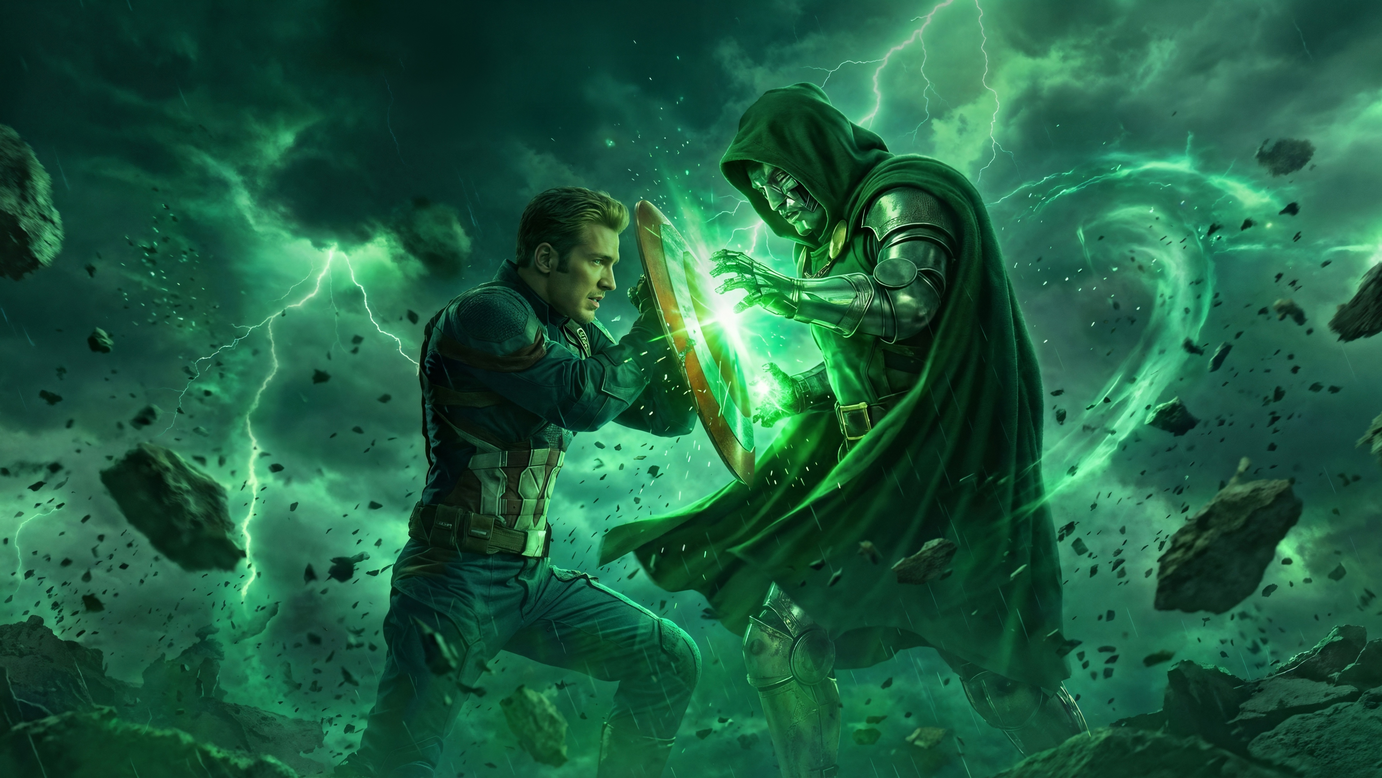 Doctor Doom vs. Captain America HD Wallpaper