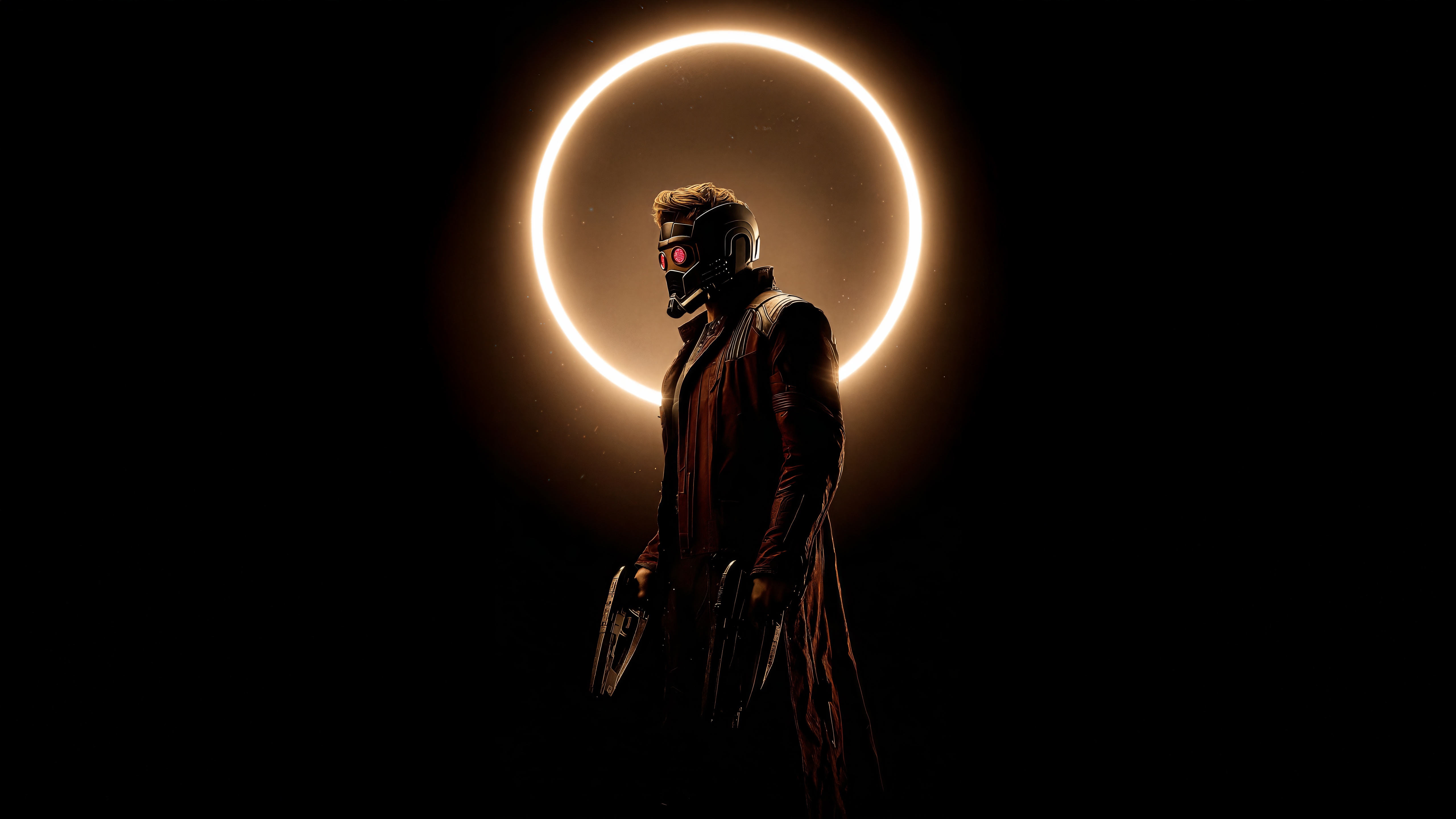 Star Lord in front of a glowing ring HD Wallpaper