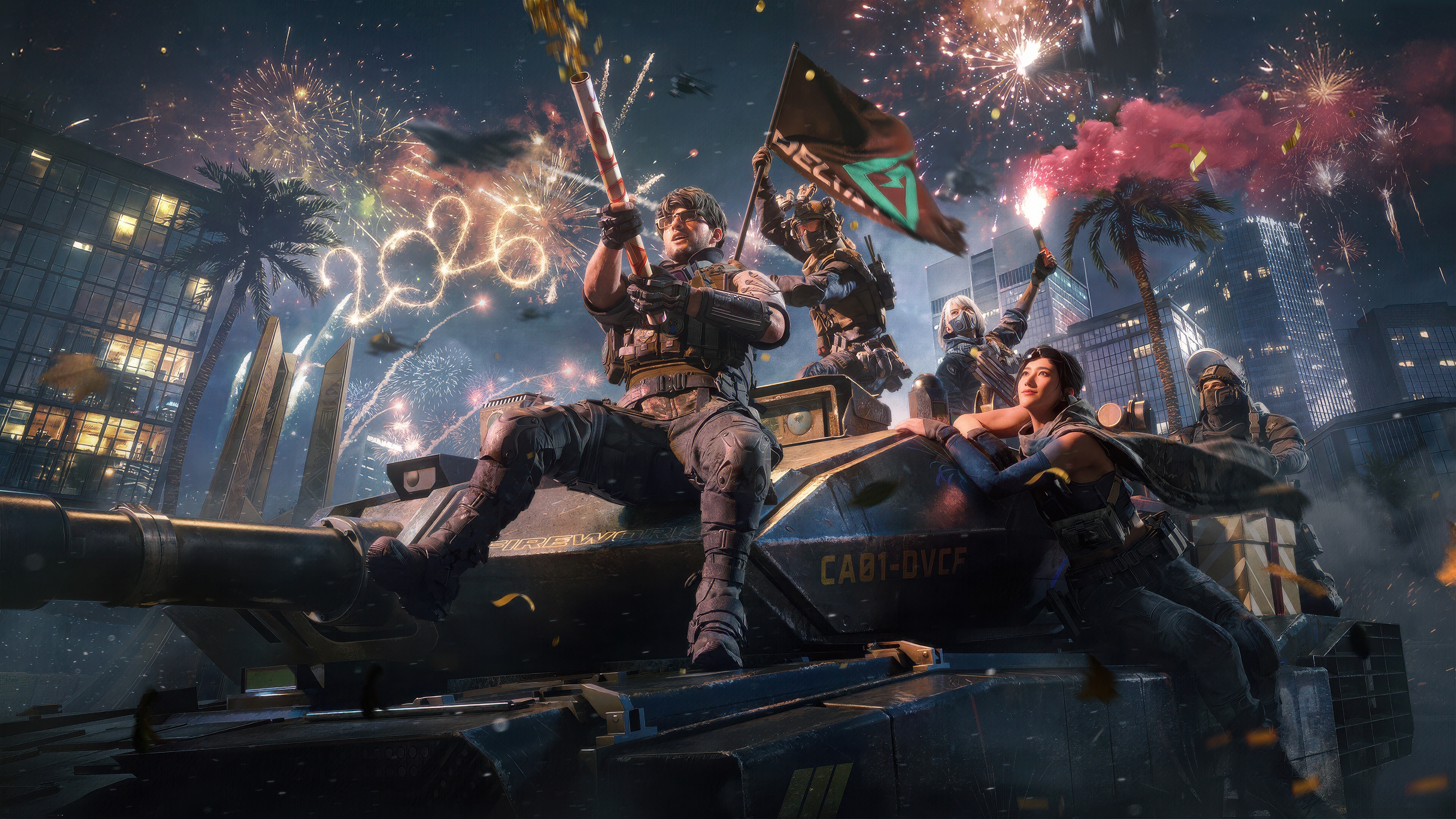 Delta Force 2026 Game Characters Celebrate New Year HD Wallpaper