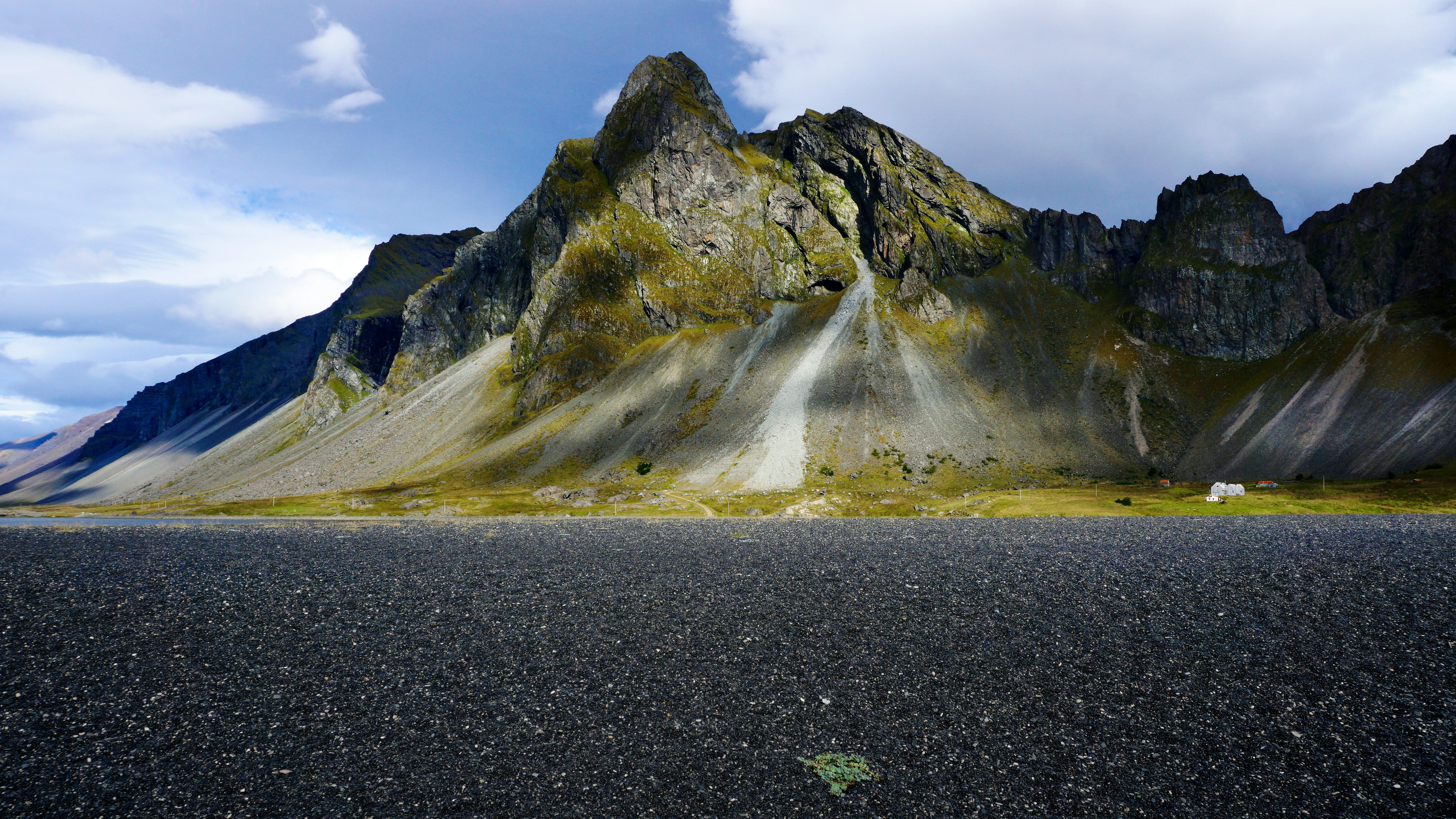 Iceland Mountain And Black Sand Beach HD Wallpaper