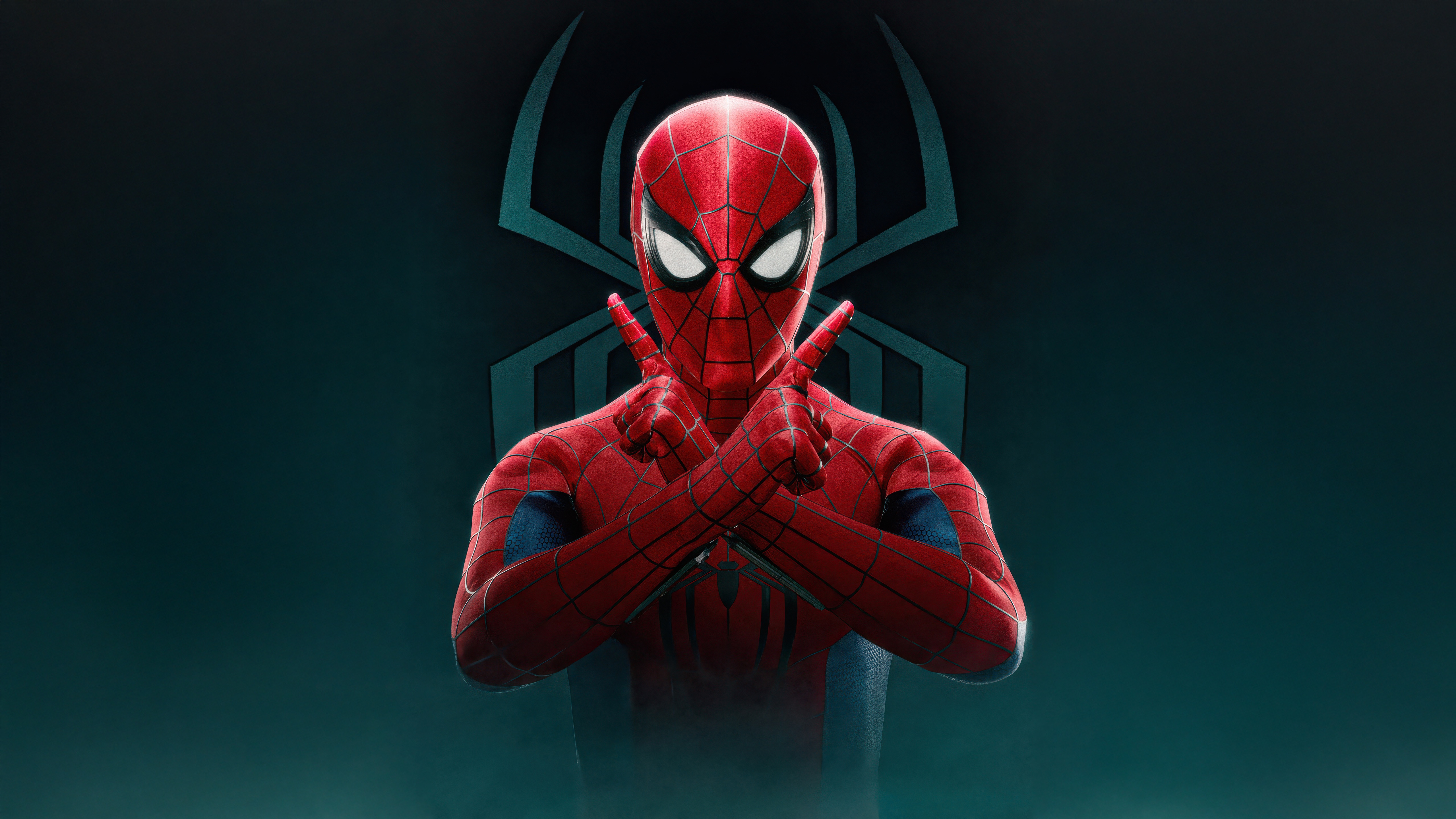 Spider-Man Making a 'X' Gesture HD Wallpaper