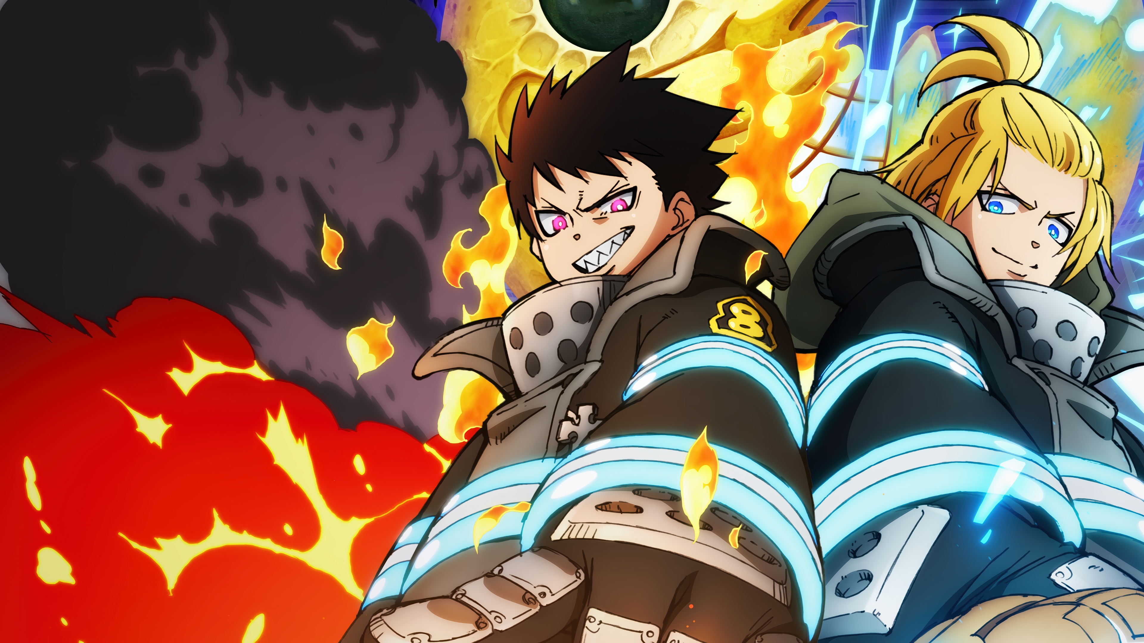 Fire Force: Shinra Kusakabe and Arthur Boyle HD Wallpaper