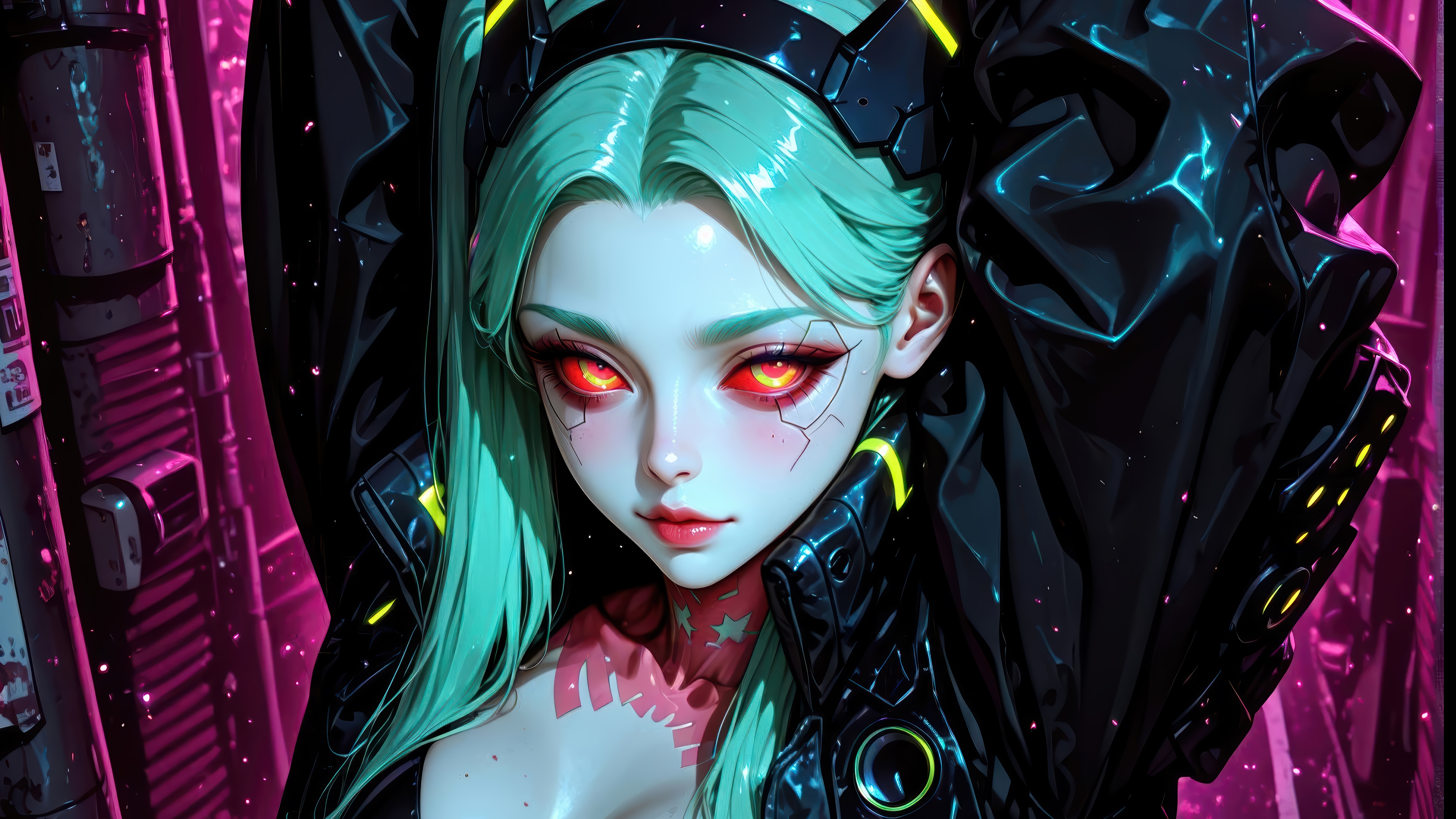Rebecca from Cyberpunk: Edgerunners in 4K HD Wallpaper