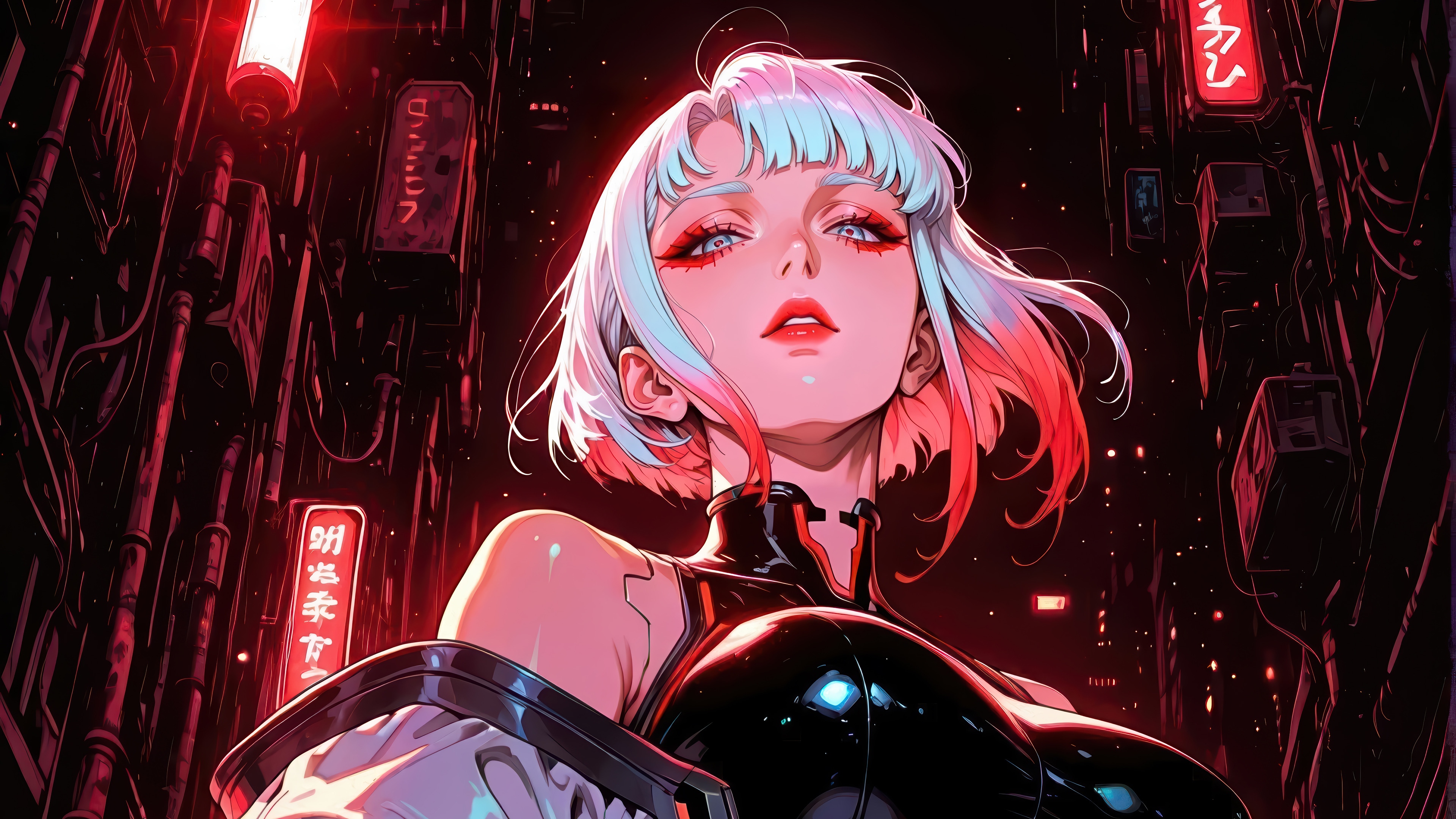 Lucyna Kushinada from Cyberpunk: Edgerunners in 4K HD Wallpaper