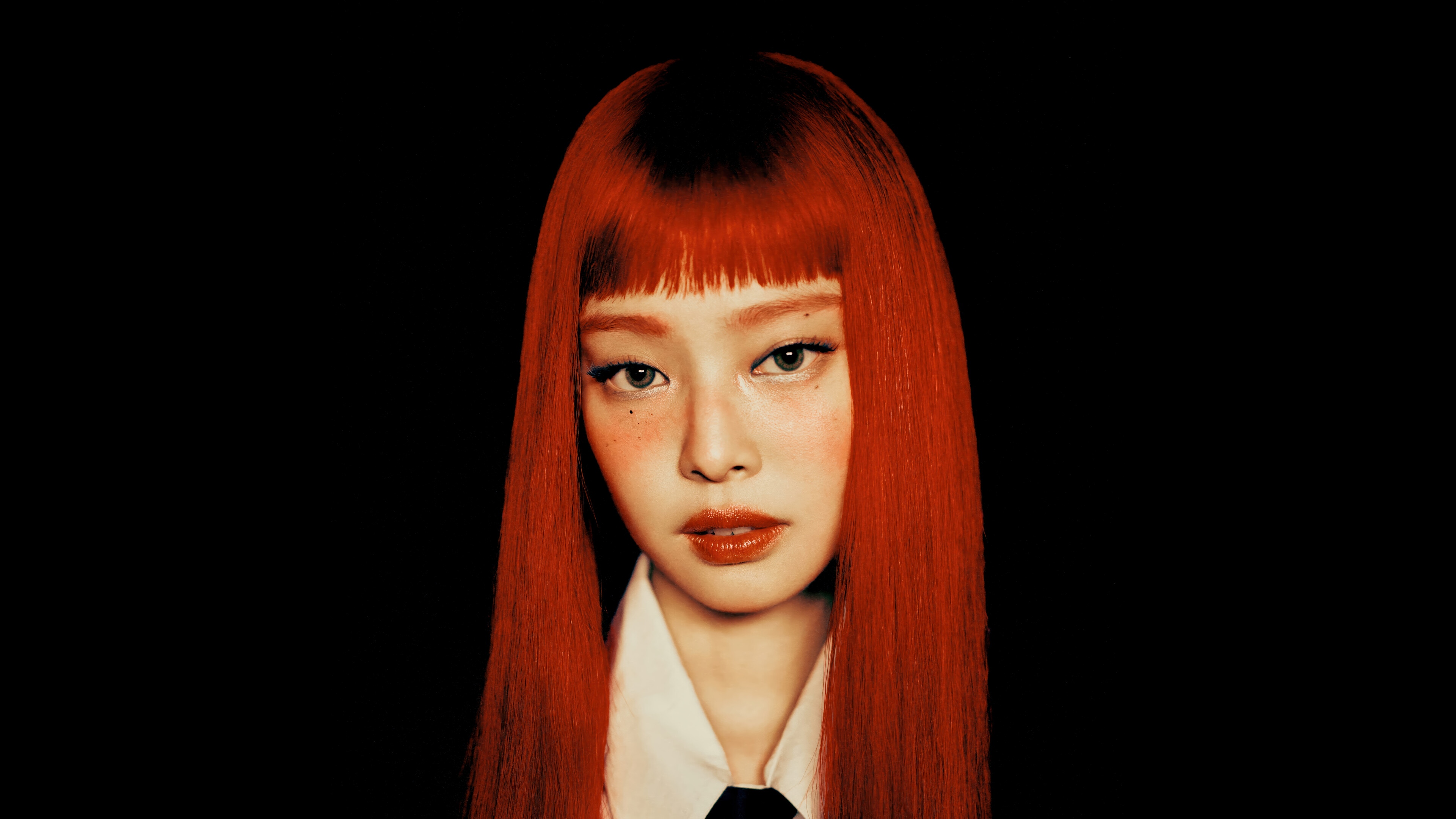 Jennie from BLACKPINK with red hair HD Wallpaper