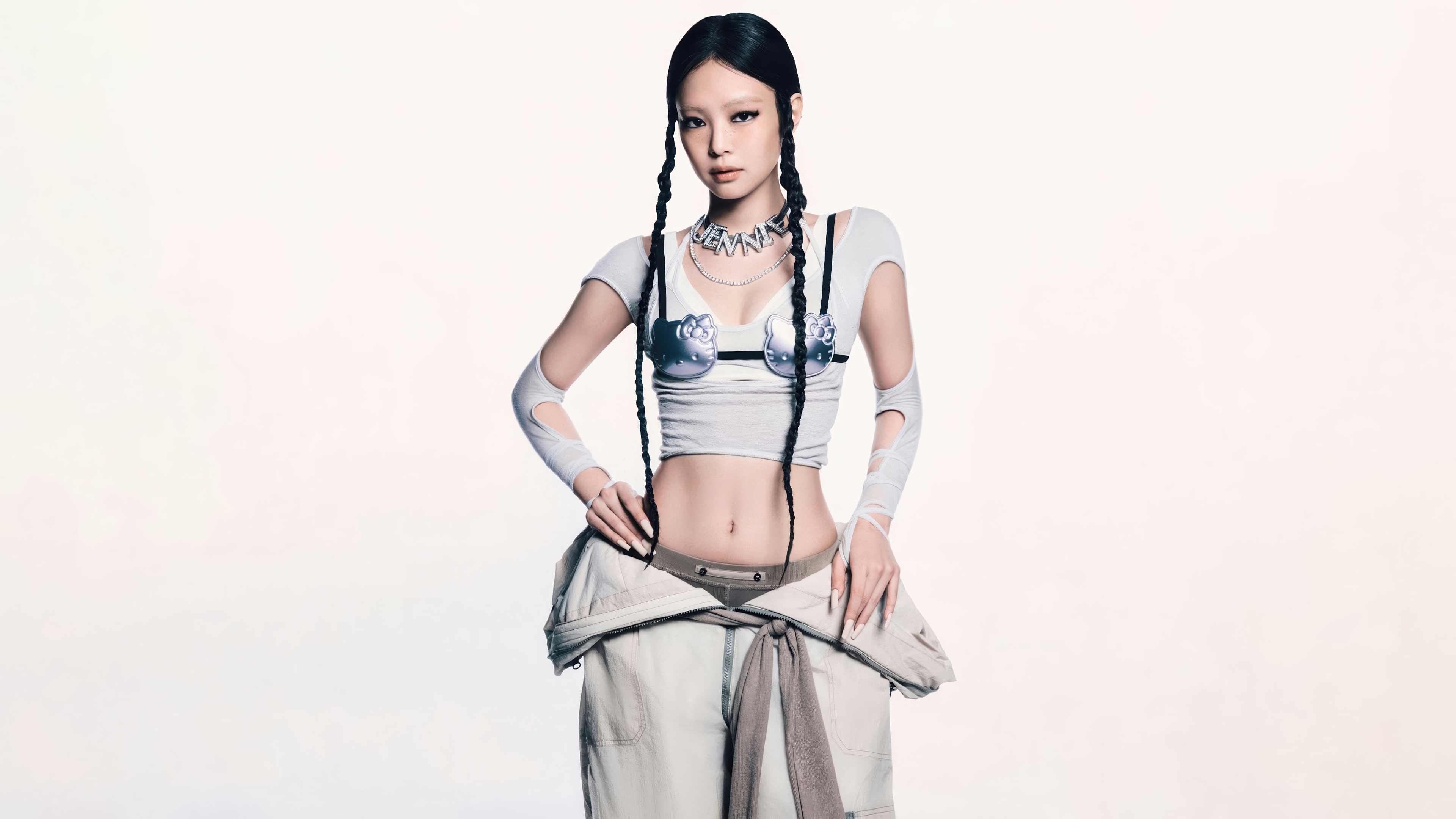 Jennie from BLACKPINK in futuristic outfit HD Wallpaper